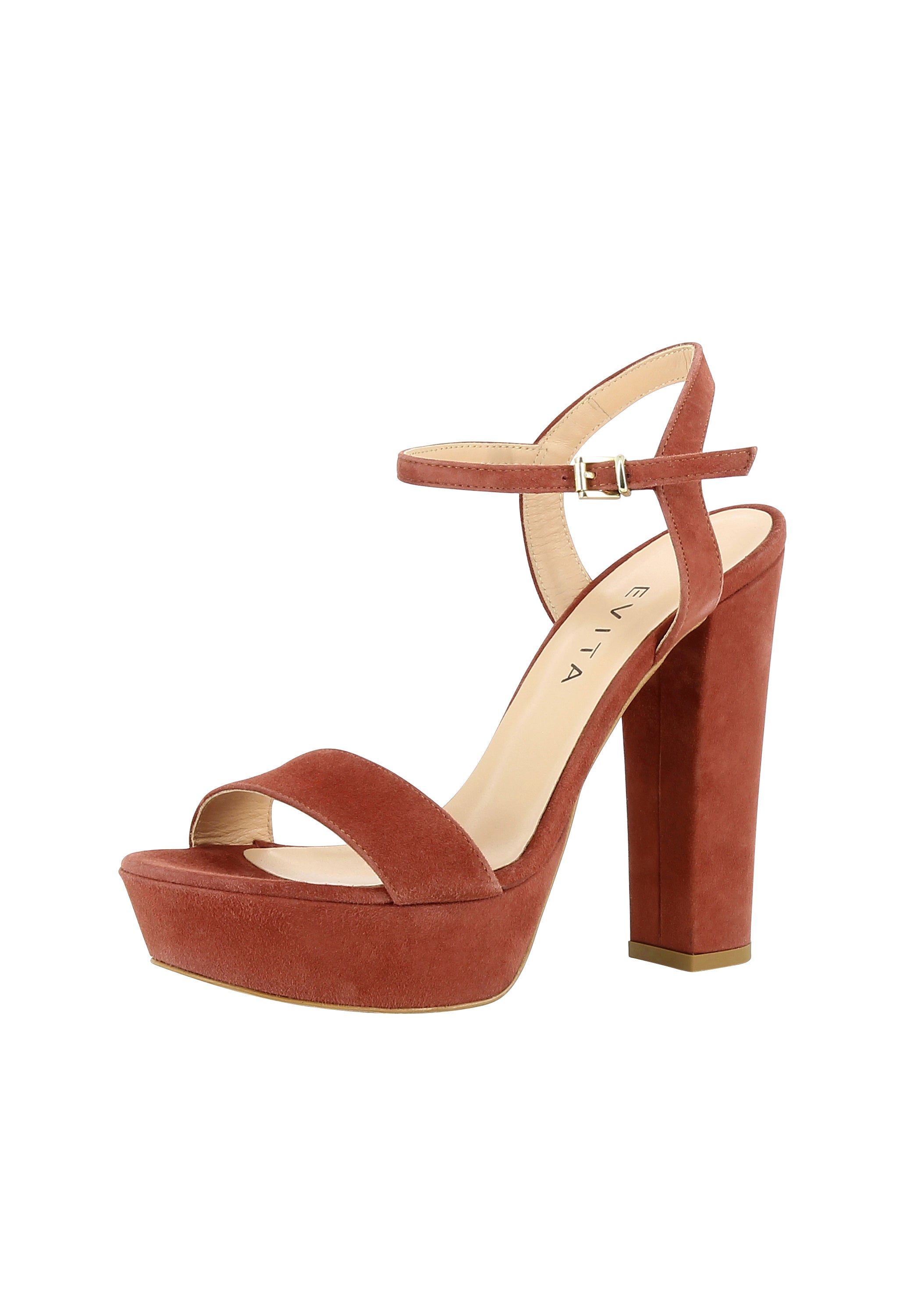 STEFANIA Damen Sandalette - Rauleder rost