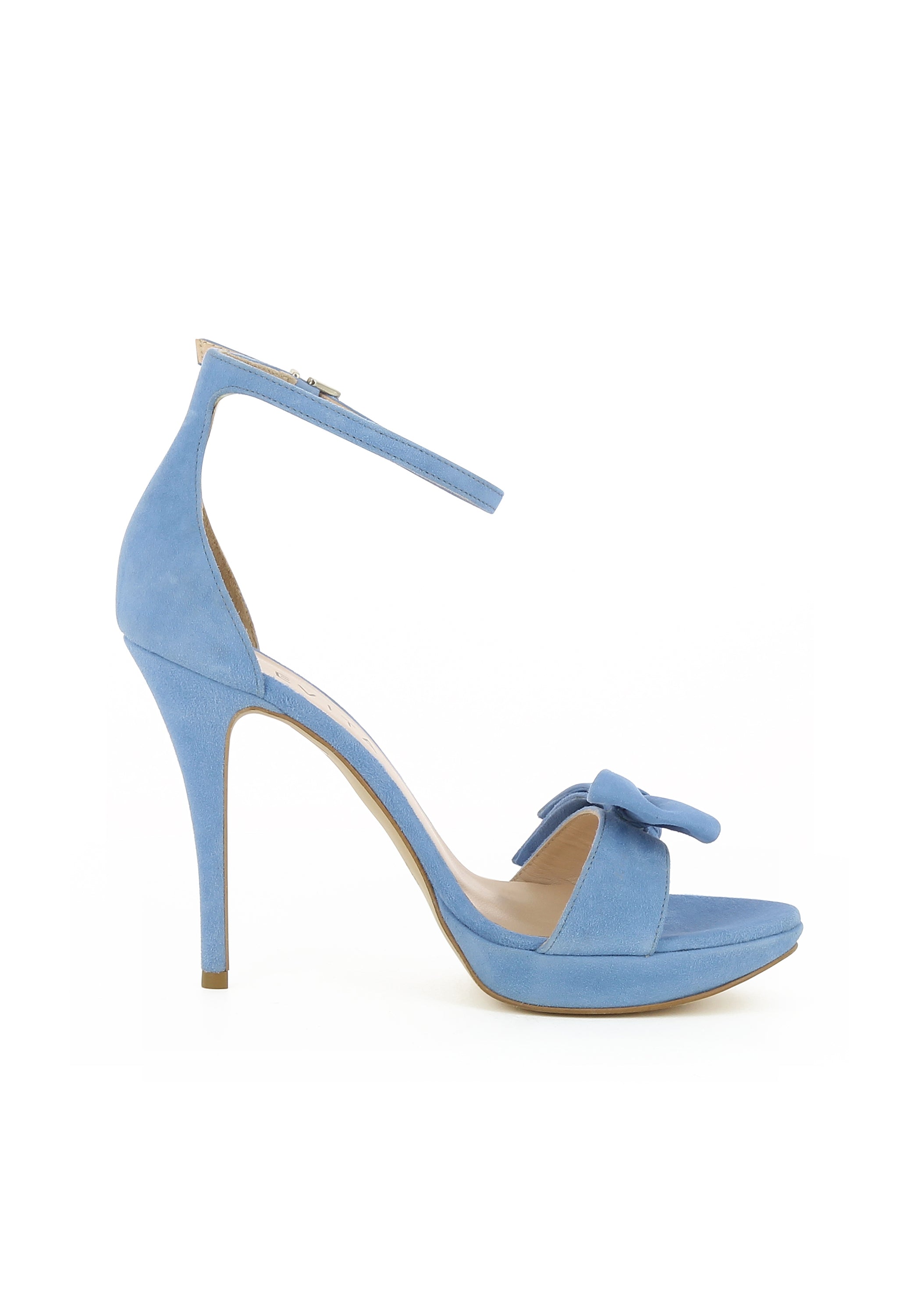 VALERIA Damen Sandalette - Rauleder hellblau