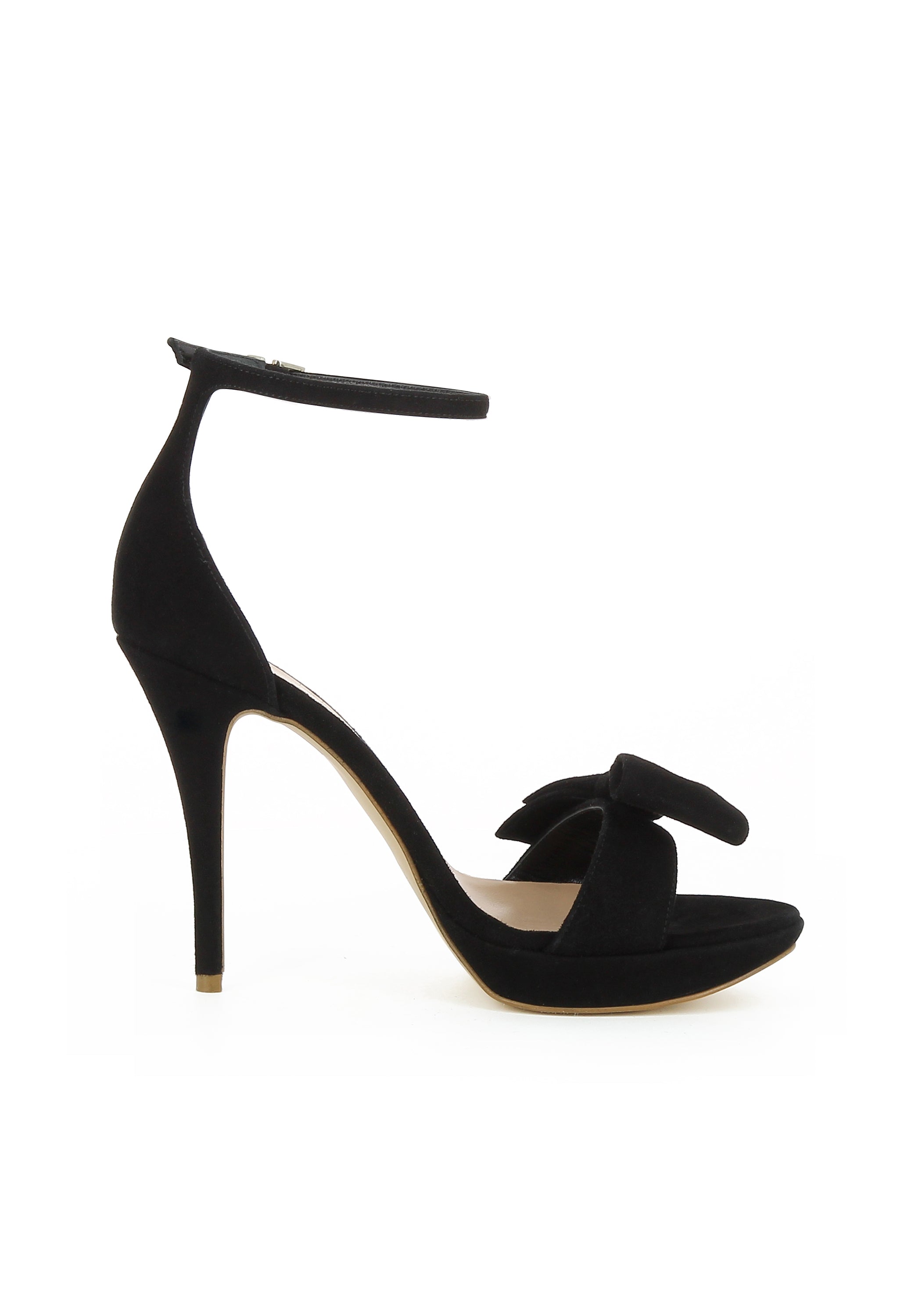 VALERIA Damen Sandalette - Rauleder schwarz