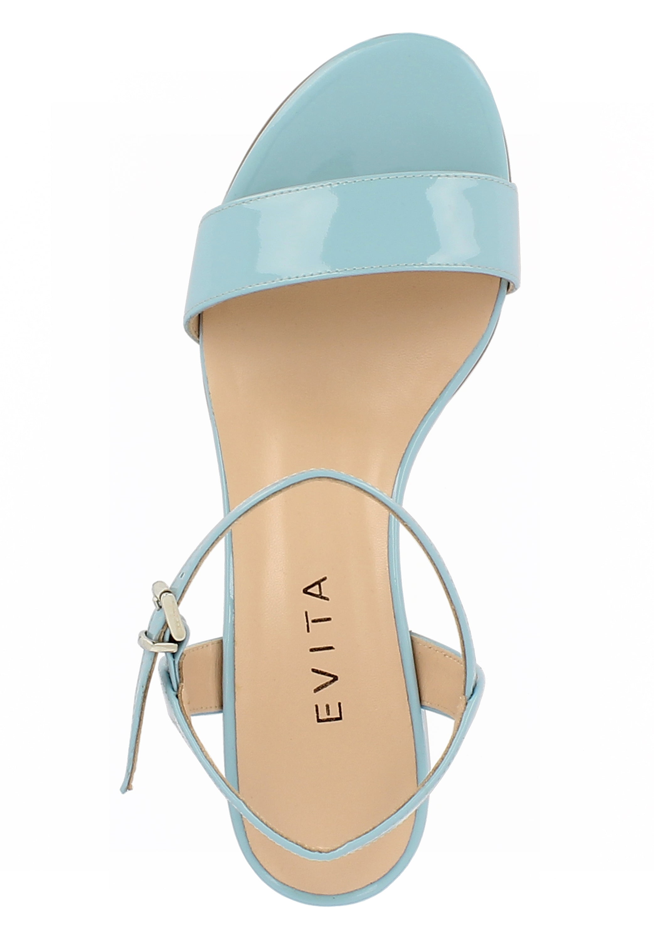 DARIA Damen Sandalette - Lackleder hellblau
