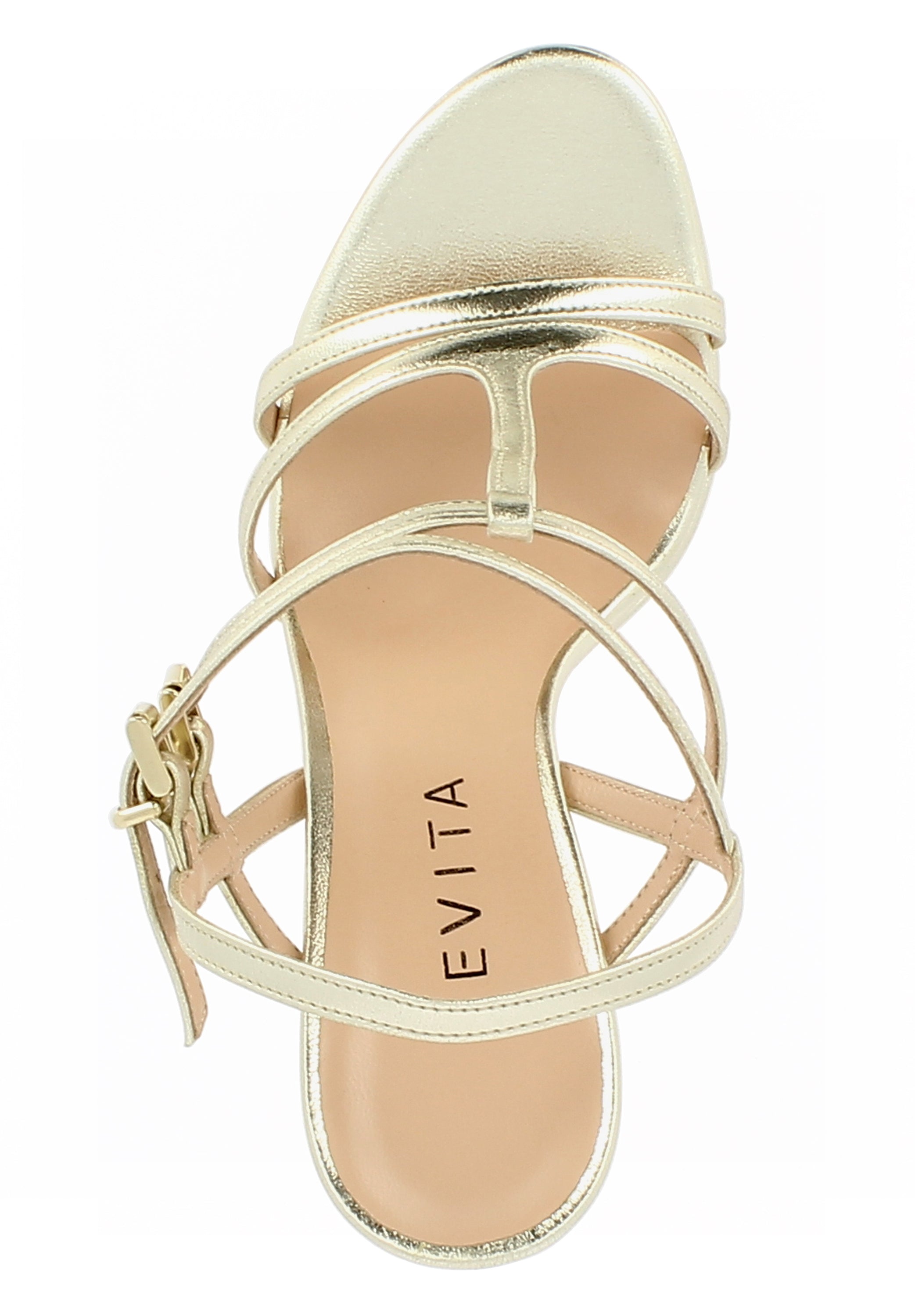VALERIA Damen Sandalette - Glattleder gold