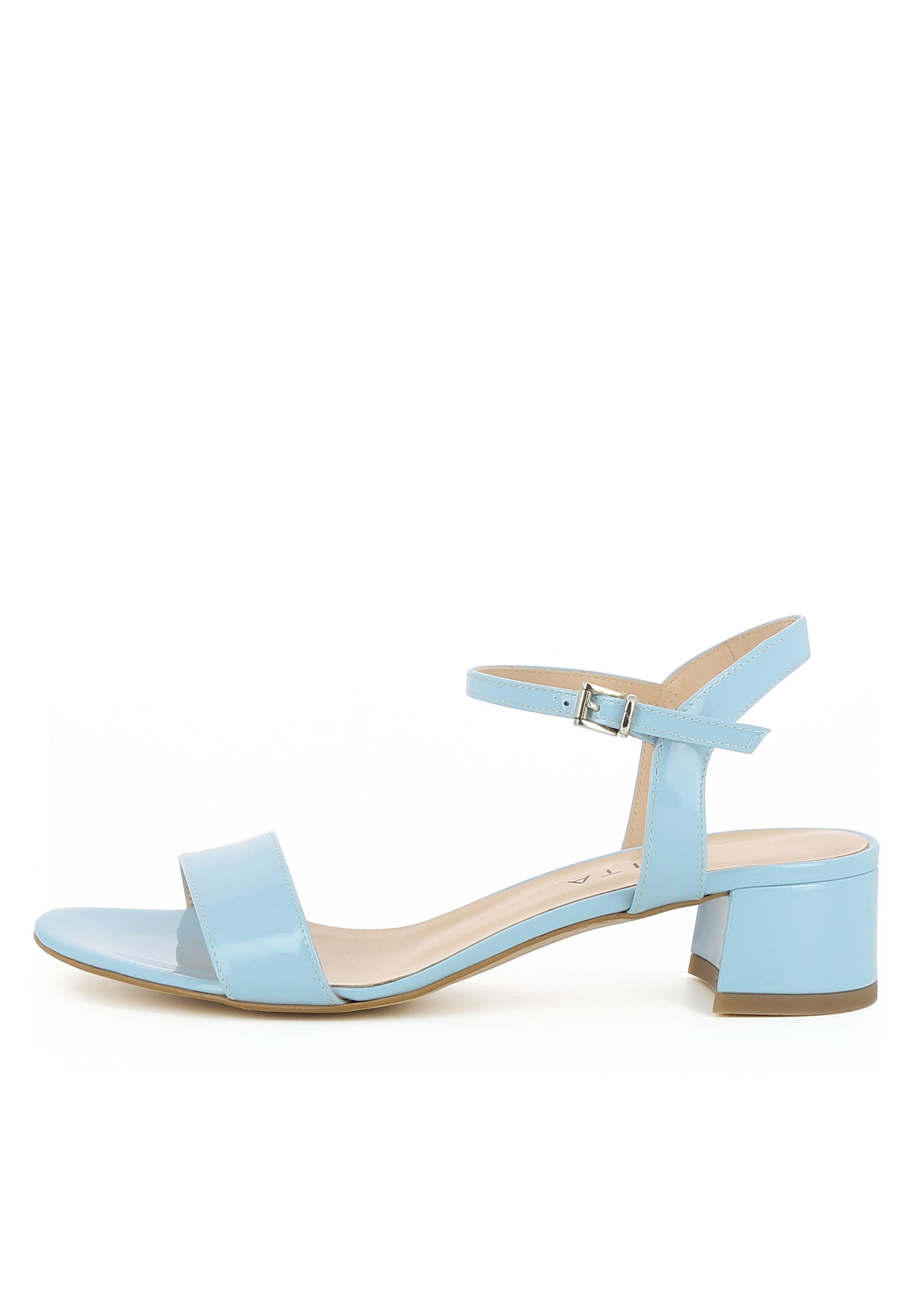 DARIA Damen Sandalette - Lackleder hellblau