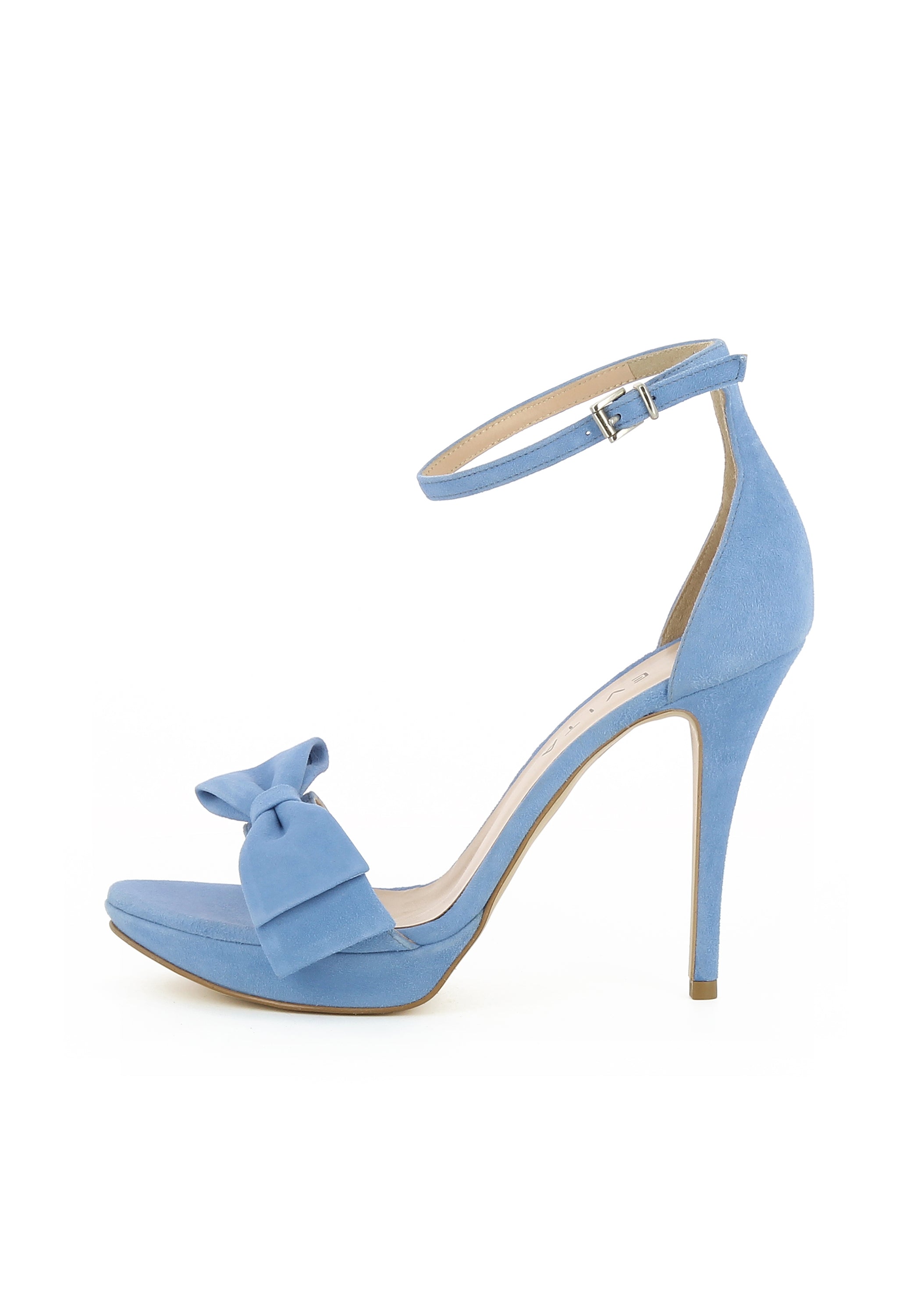 VALERIA Damen Sandalette - Rauleder hellblau
