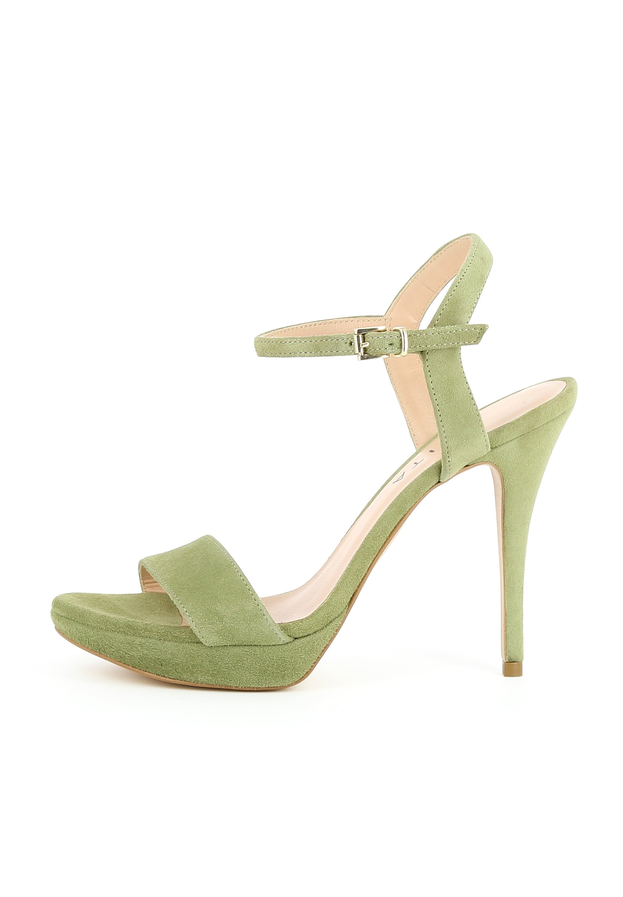 VALERIA Damen Sandalette - Rauleder olive