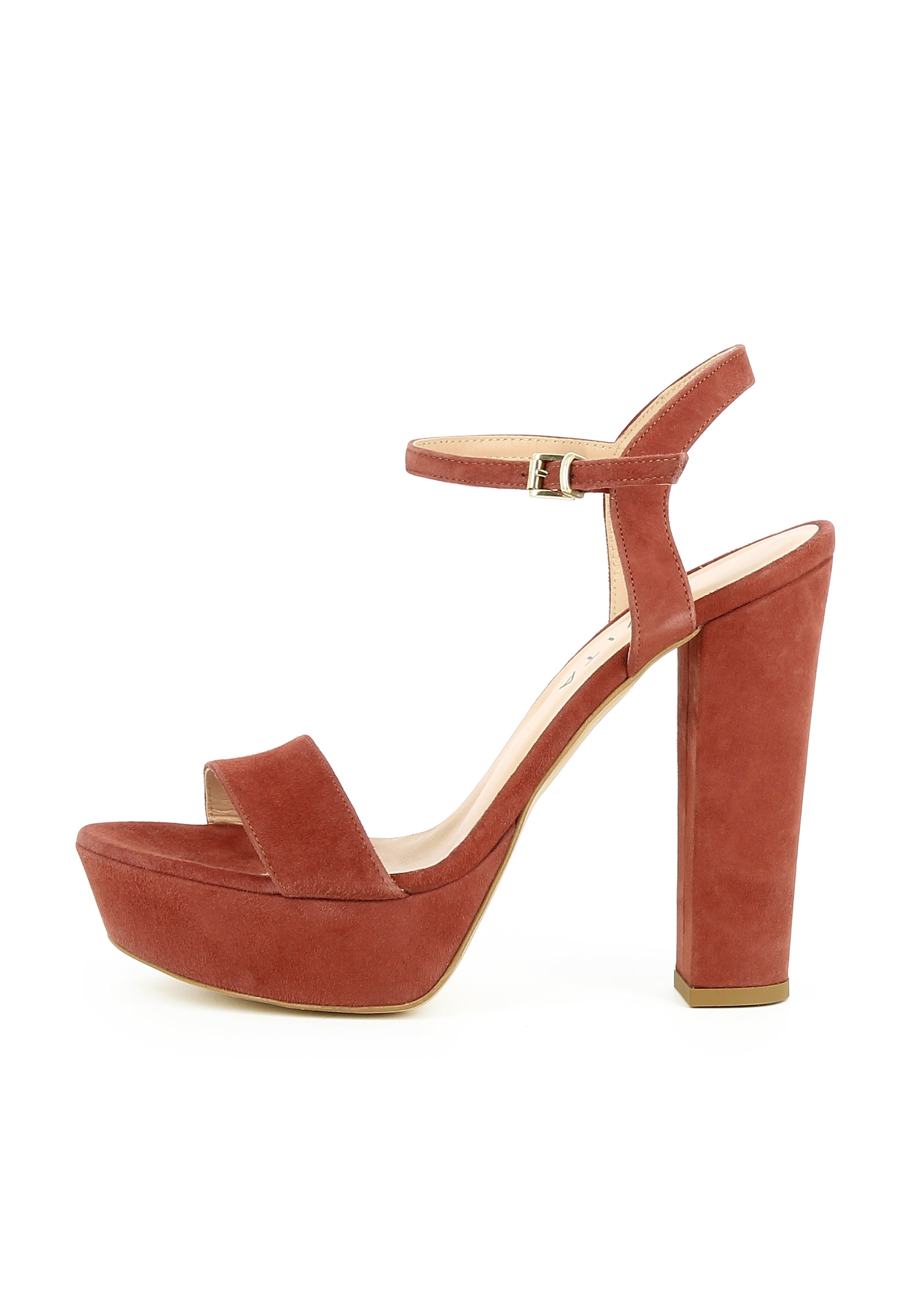STEFANIA Damen Sandalette - Rauleder rost