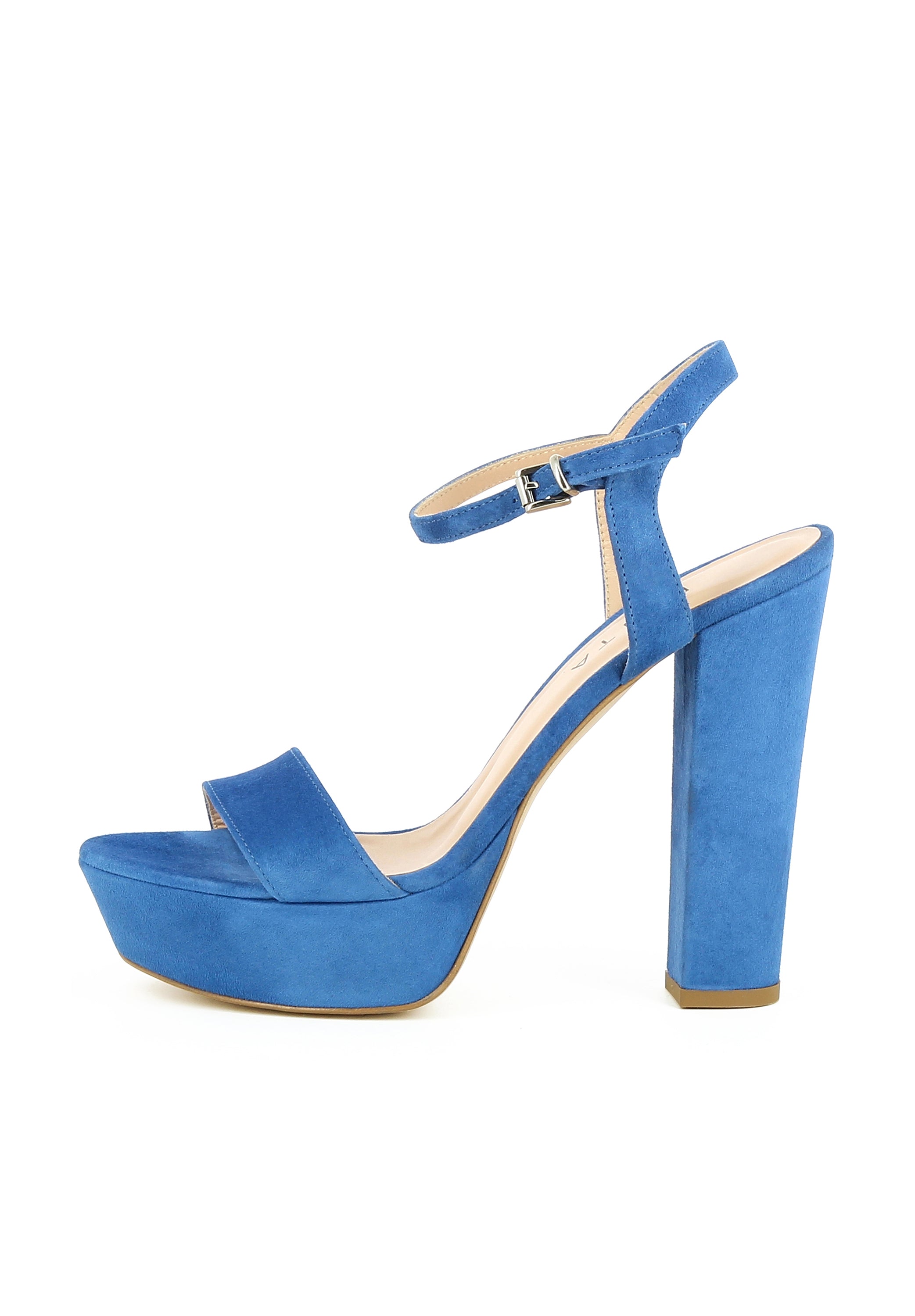 STEFANIA Damen Sandalette - Rauleder blau