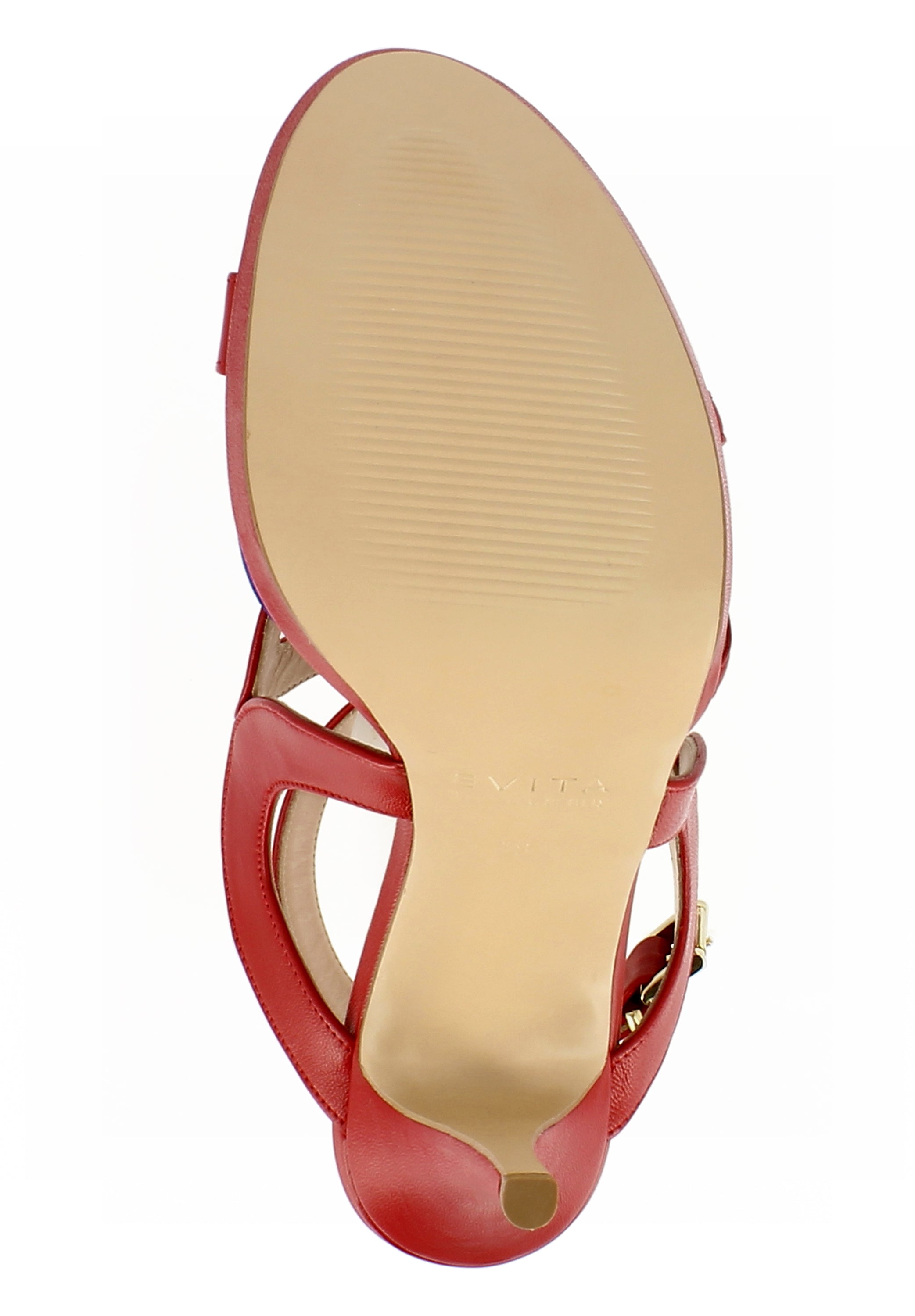VALERIA Damen Sandalette - Glattleder dunkelrot