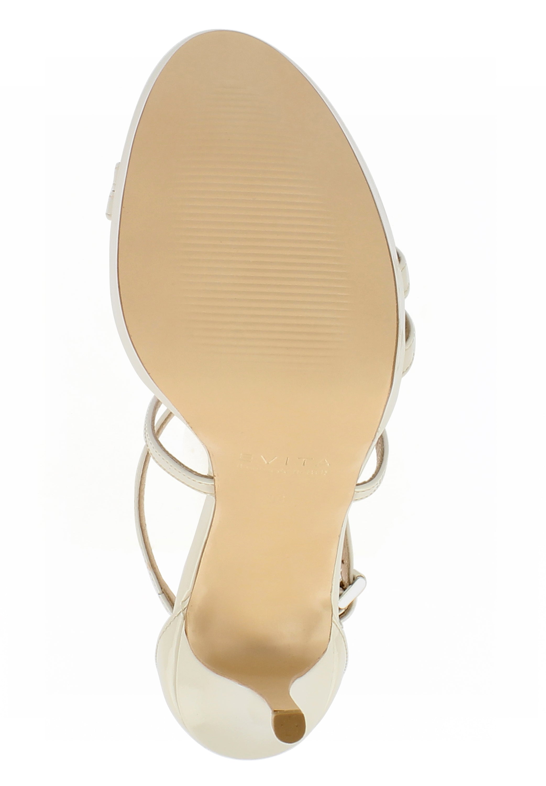 VALERIA Damen Sandalette - Lackleder beige