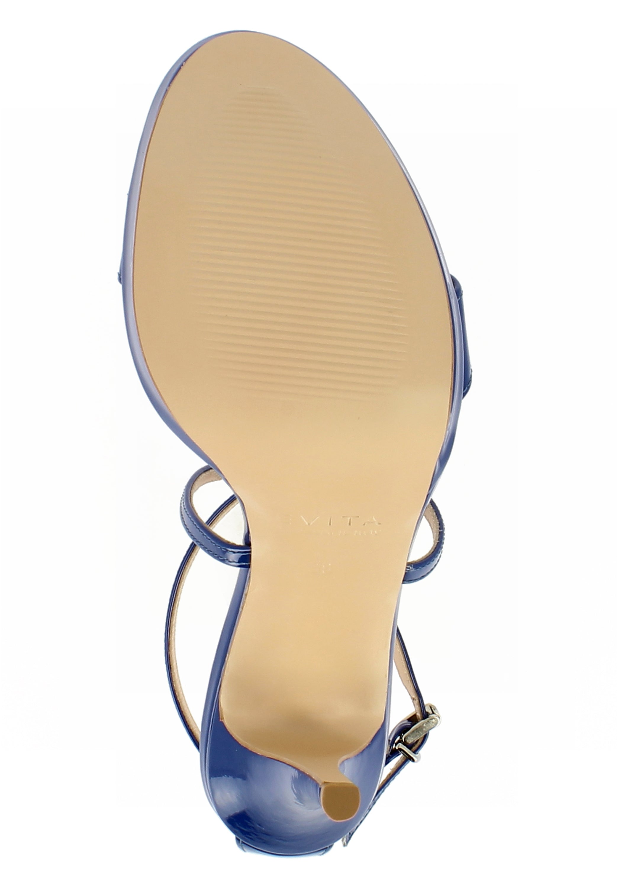 VALERIA Damen Sandalette - Glanzleder blau
