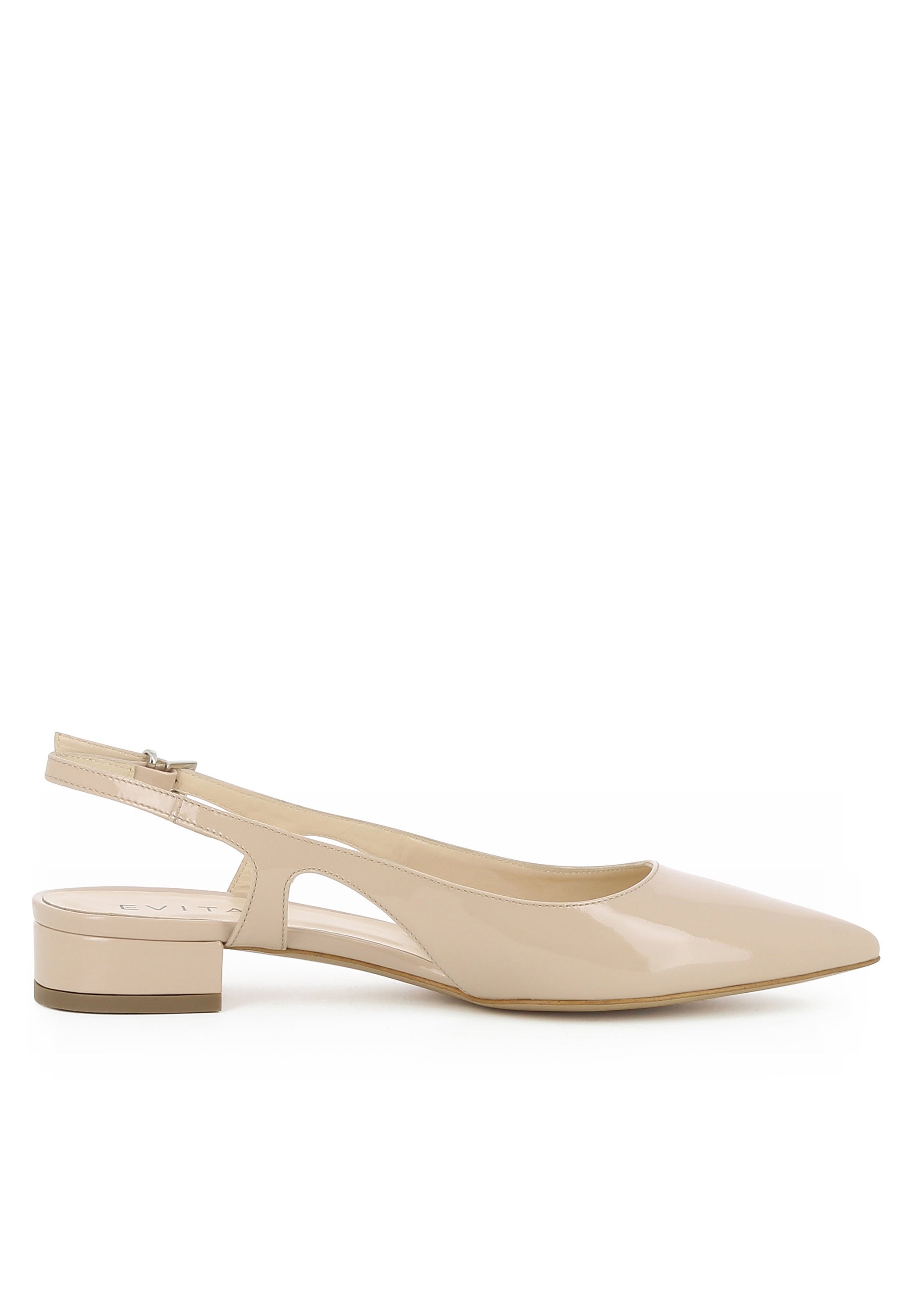 FRANCA Damen Sling Pumps - Lackleder nude
