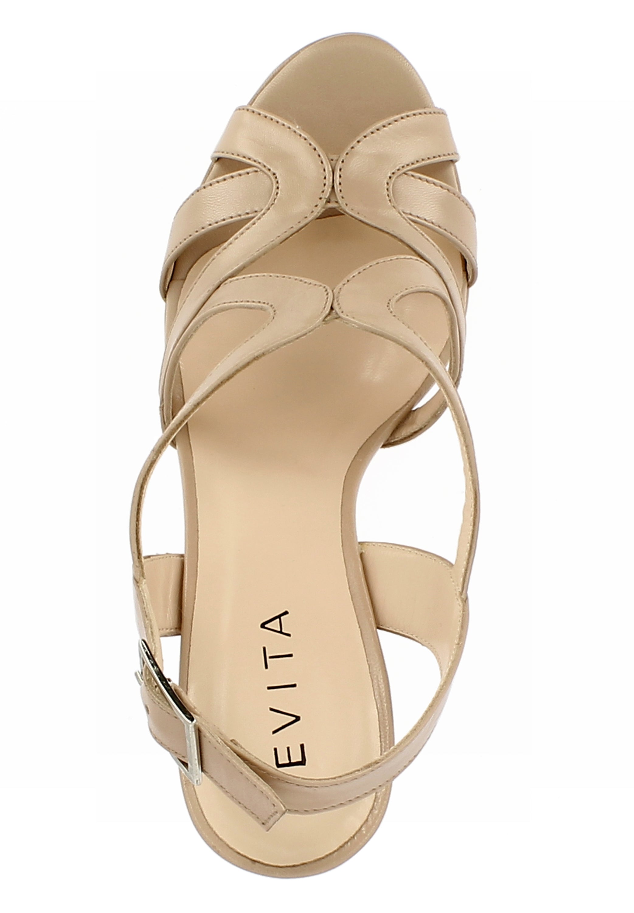 LANA Damen Sandalette - Glattleder beige