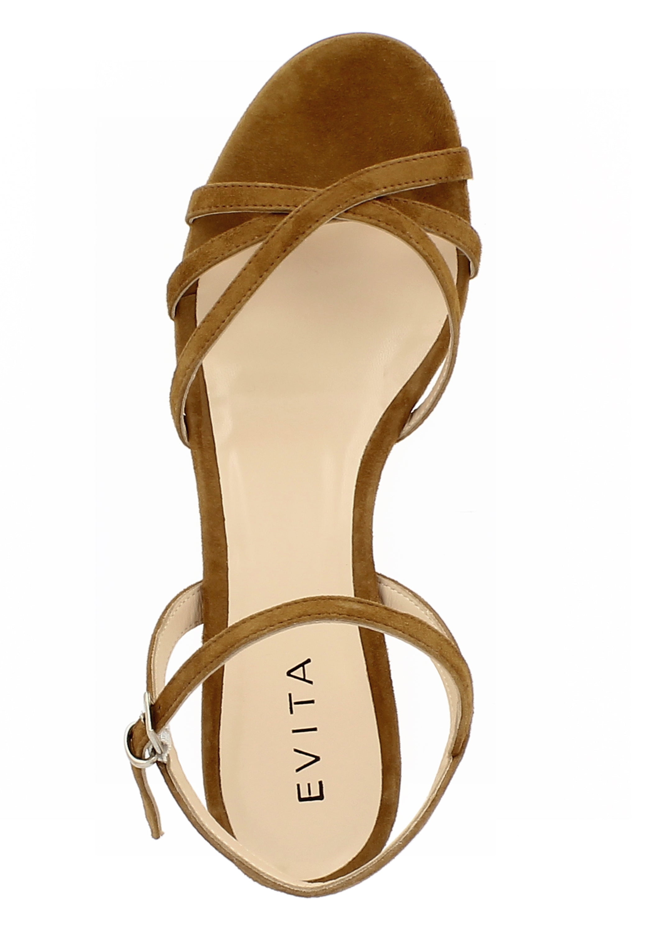 SALVINA Damen Sandale - Rauleder cognac
