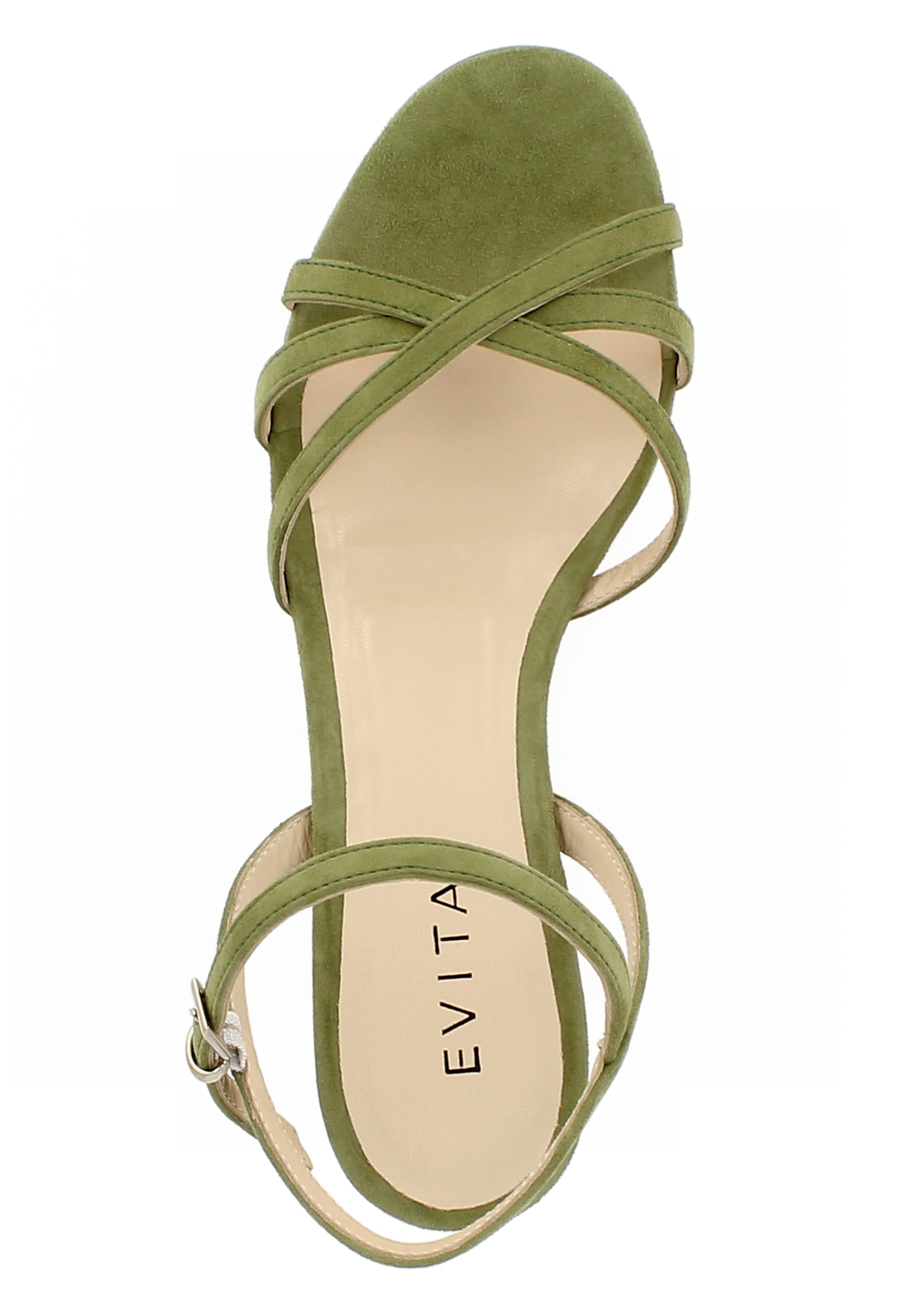 SALVINA Damen Sandale - Rauleder olive