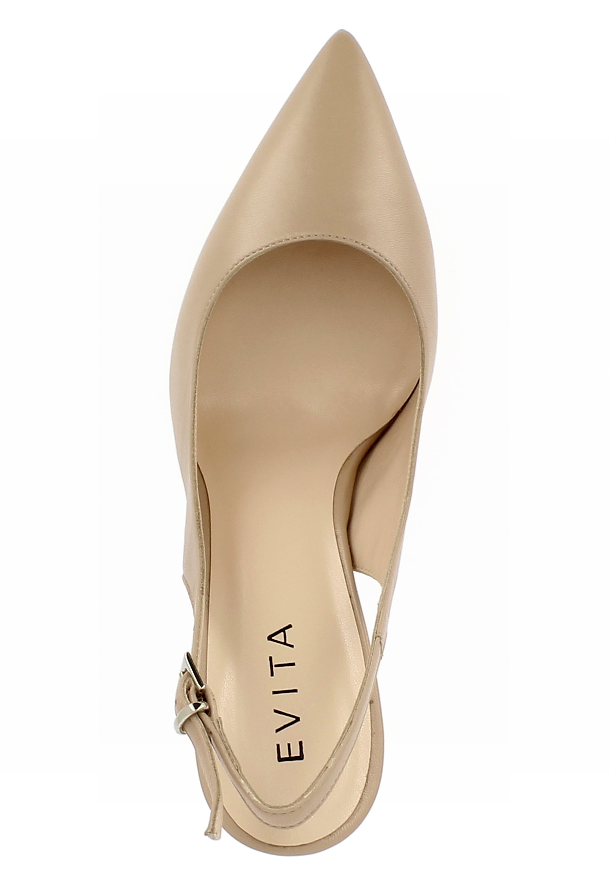 EMANUELA Damen Sling Pumps - Glattleder beige