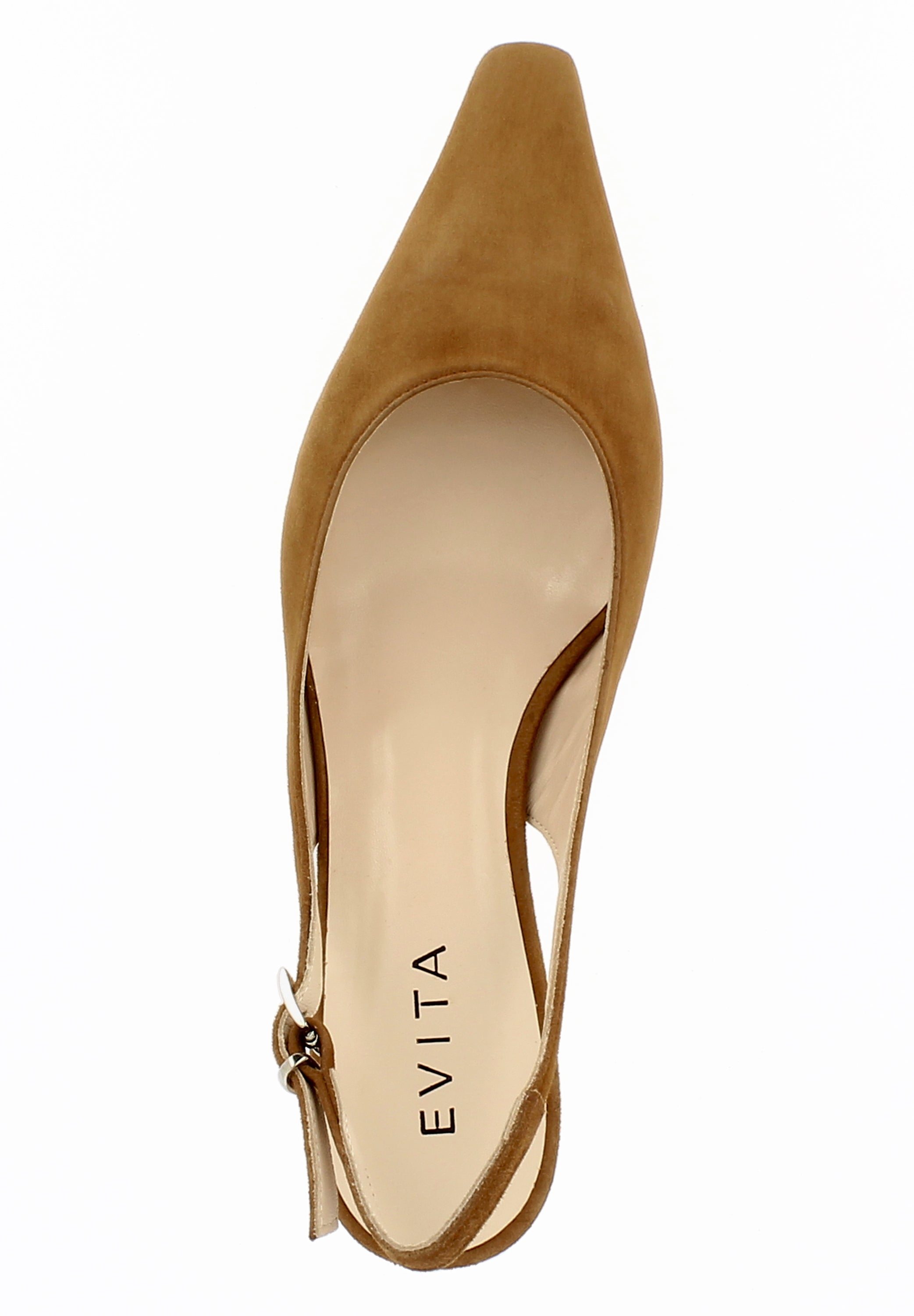 LIA Damen Sling Pumps - Rauleder cognac