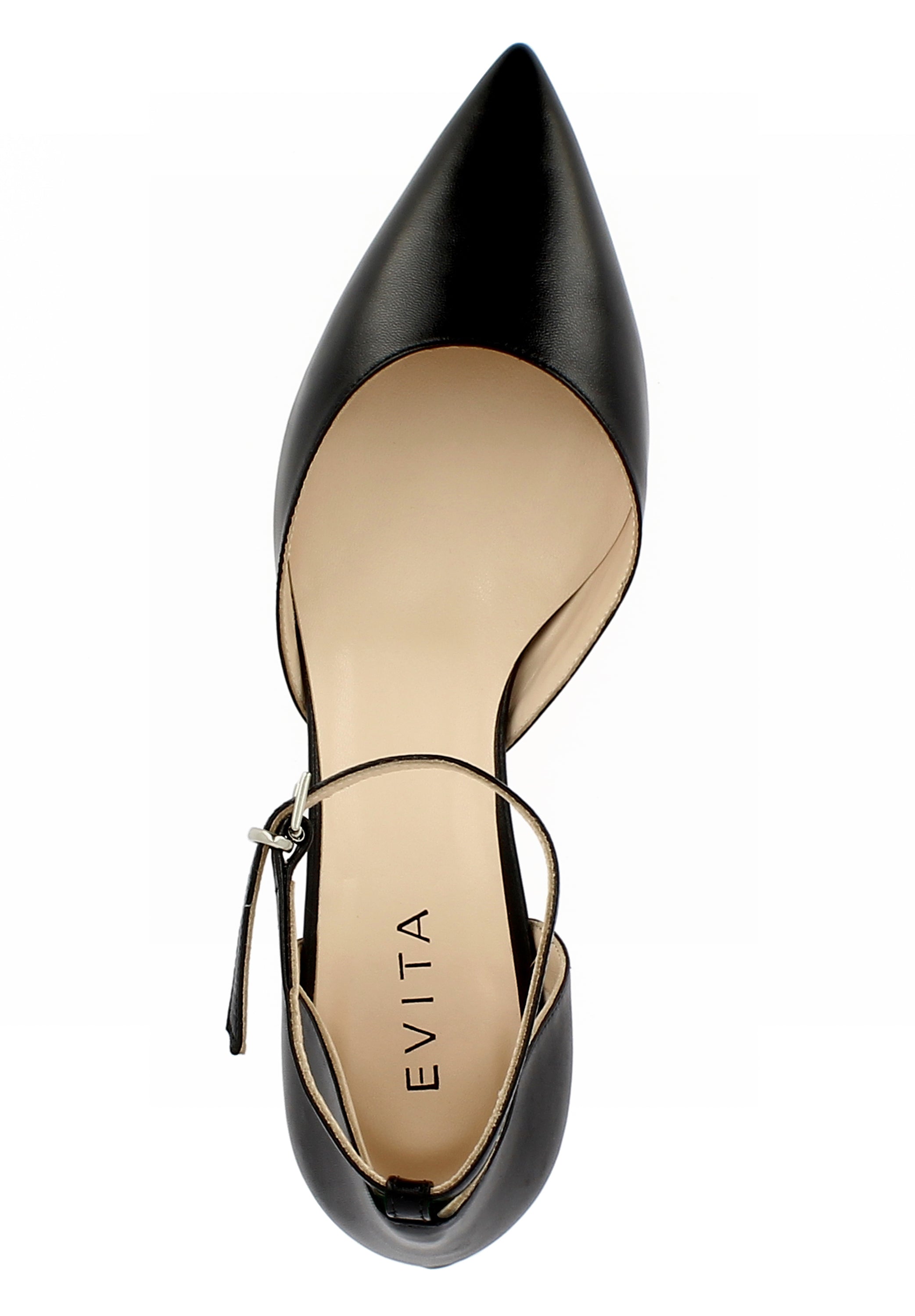 FRANCA Damen Pumps Halboffen - Glattleder schwarz