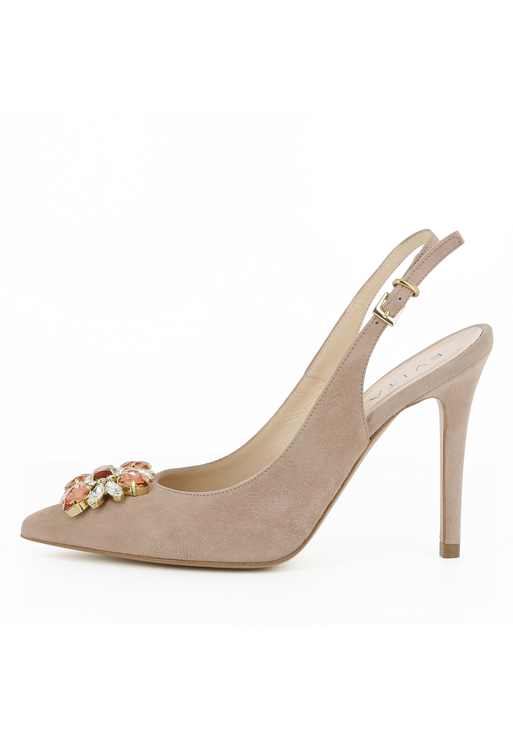 ALINA Damen Sling Pumps - Rauleder altrosa
