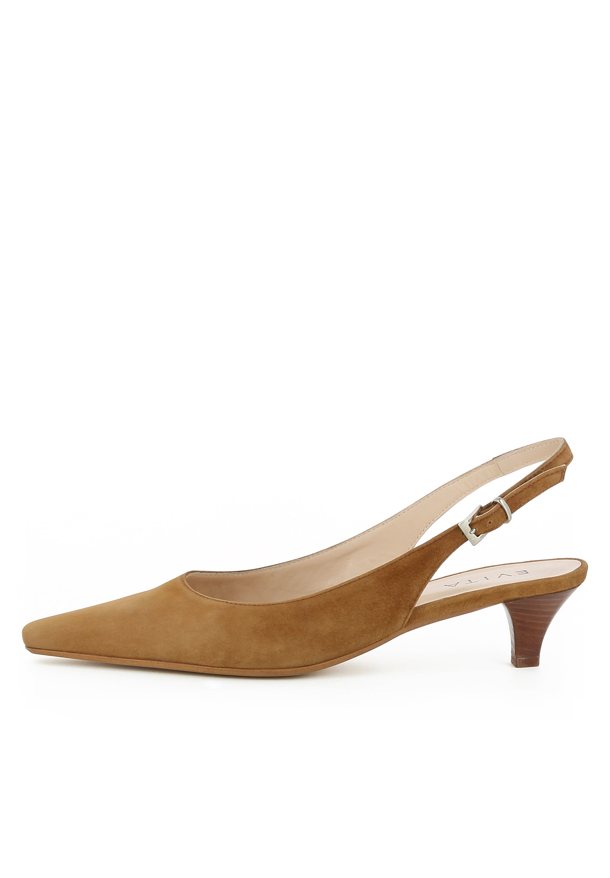 LIA Damen Sling Pumps - Rauleder cognac