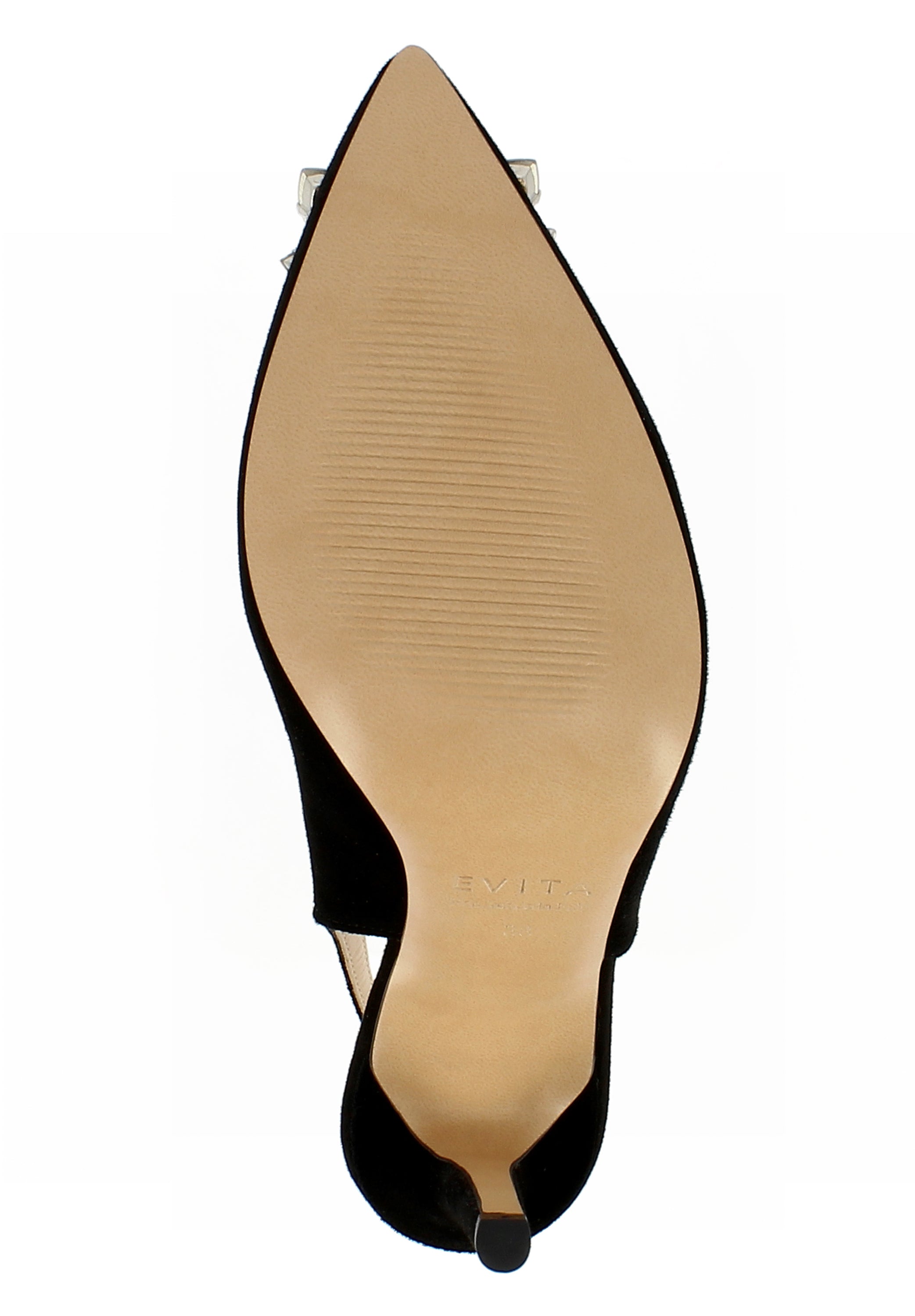 ALINA Damen Sling Pumps - Rauleder schwarz