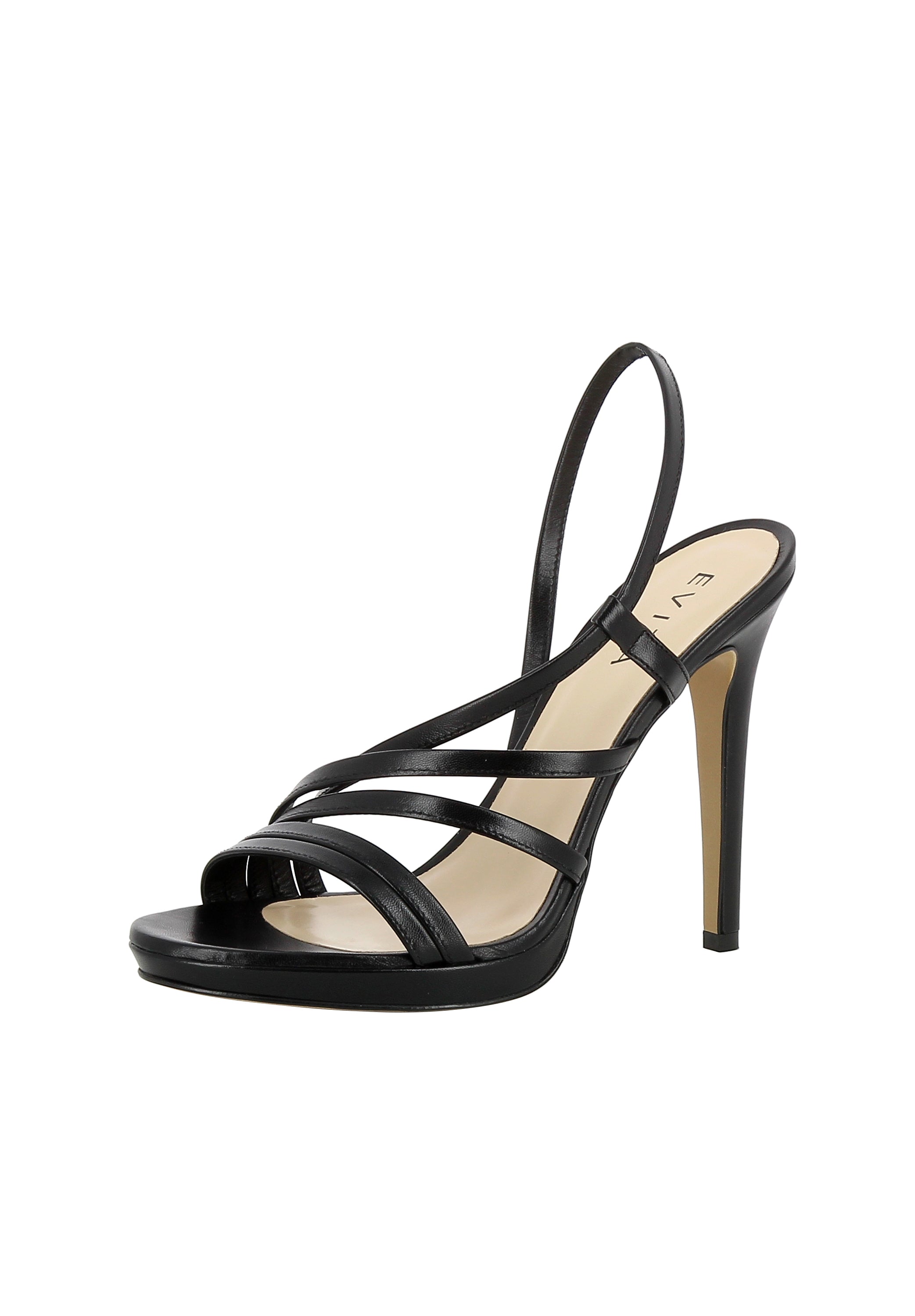 EVA Damen Sandalette - Glattleder schwarz