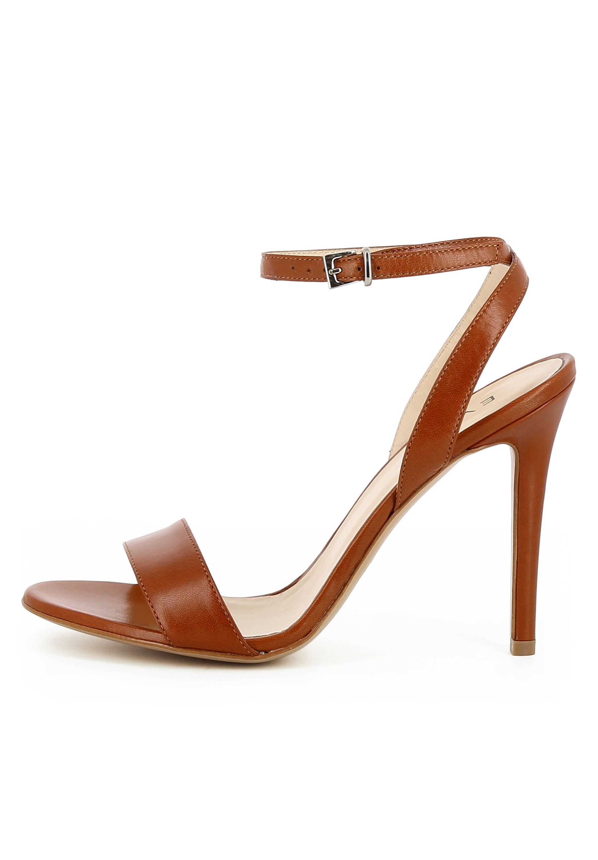 EVA Damen Sandalette - Glattleder cognac