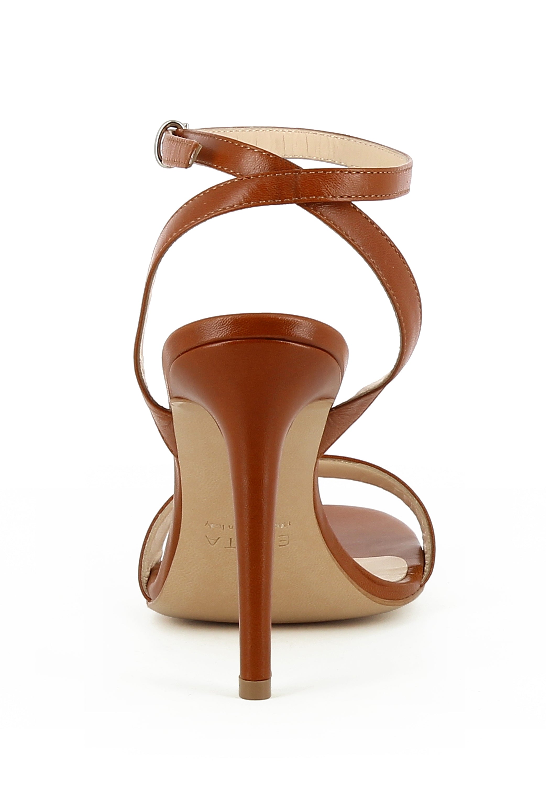 EVA Damen Sandalette - Glattleder cognac