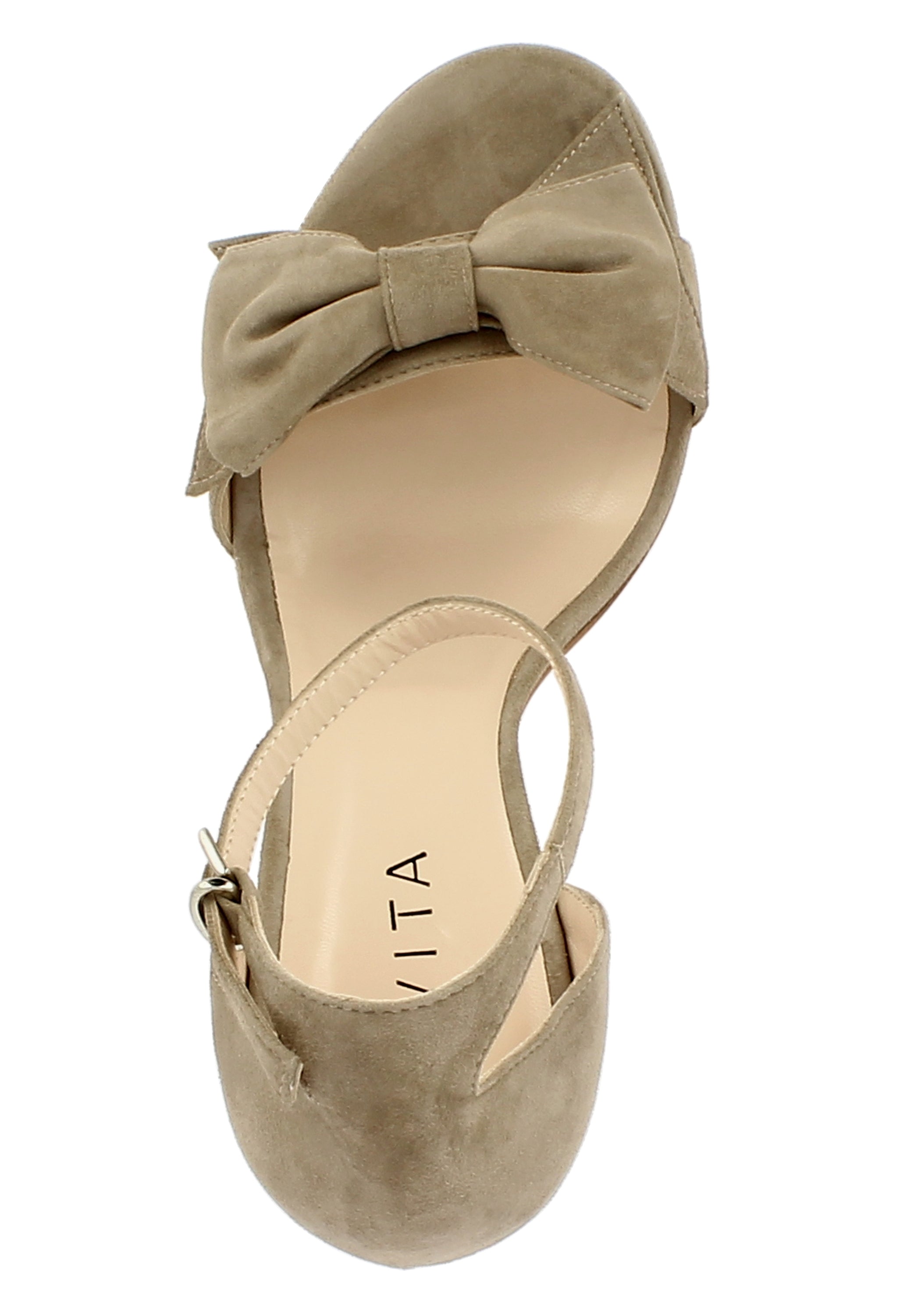 EVA Damen Sandalette - Rauleder greige