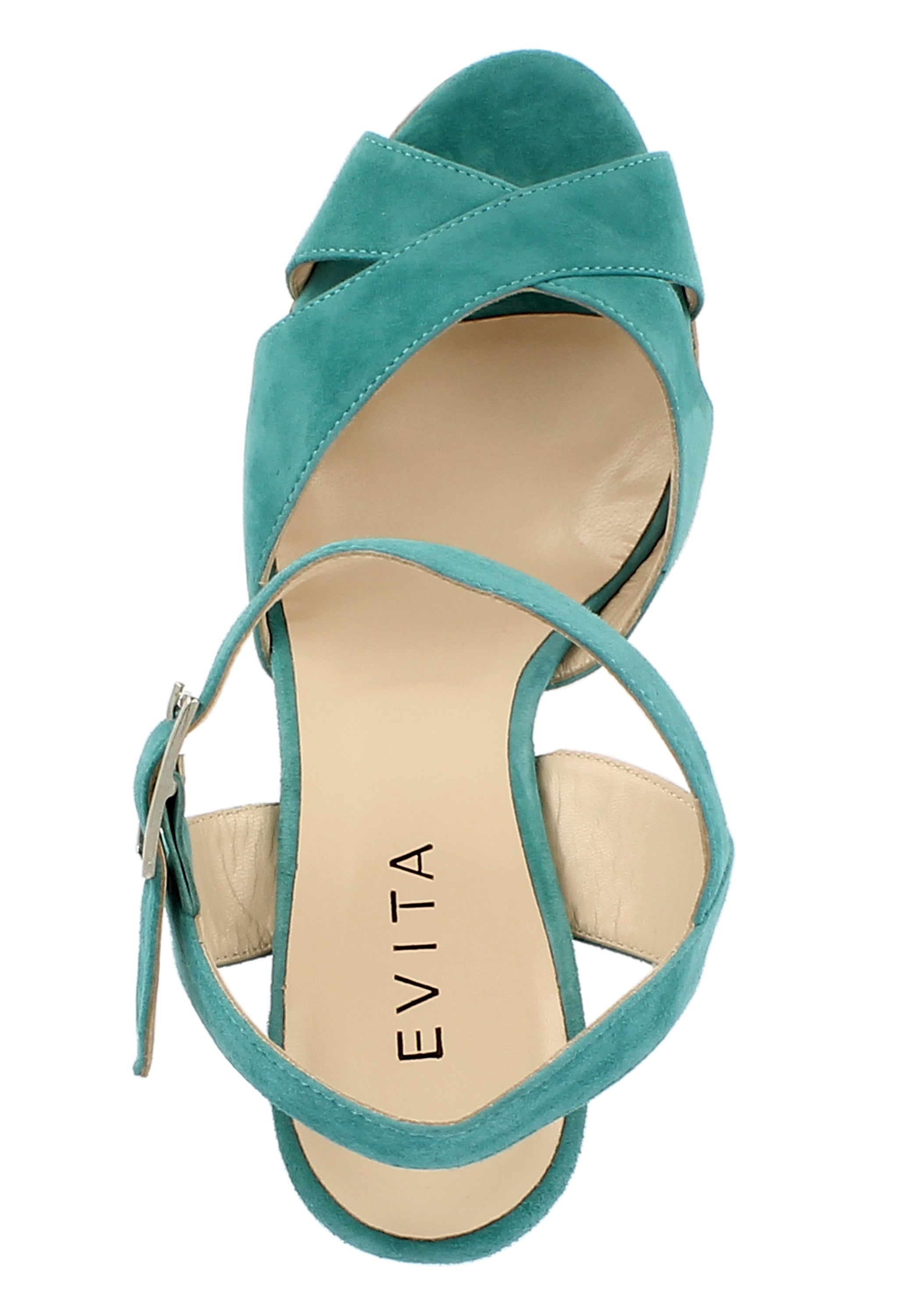 LANA Damen Sandalette - Rauleder petrol