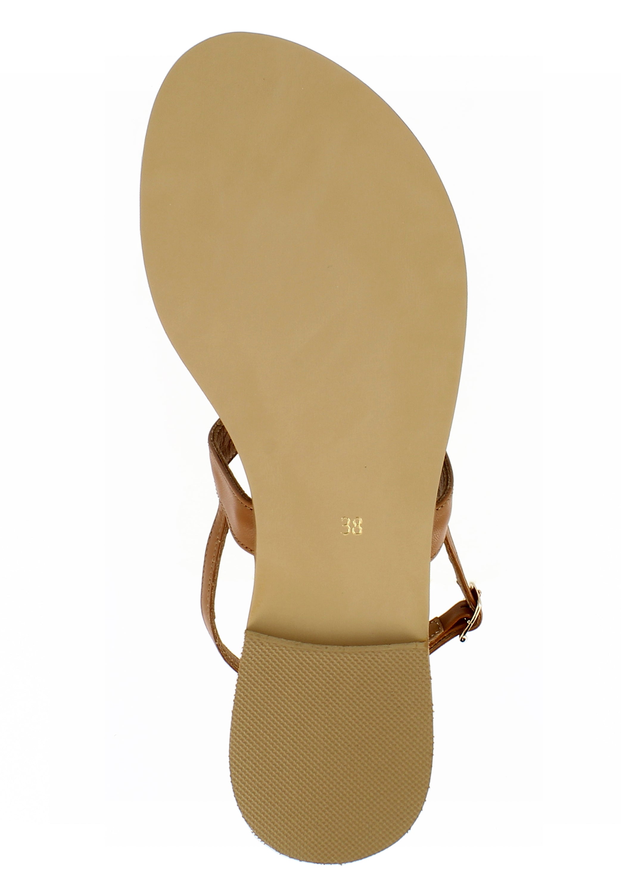 OLIMPIA Damen Sandale - Glattleder cognac