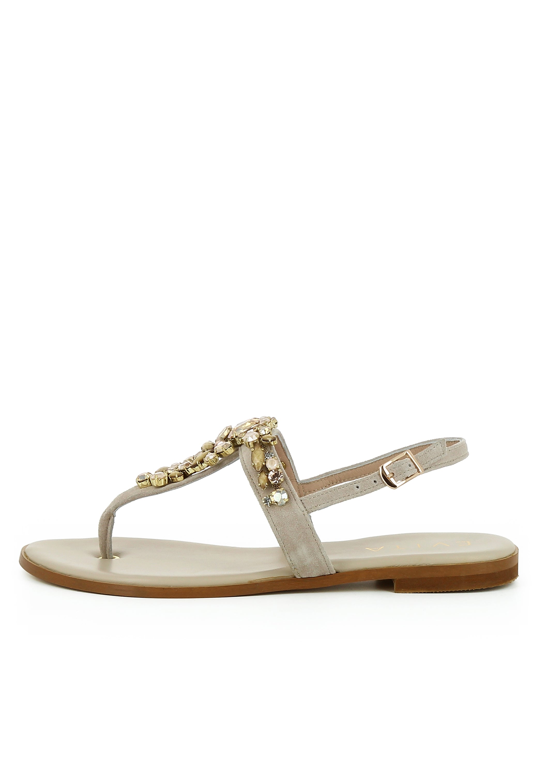 OLIMPIA Damen Sandale - Rauleder beige