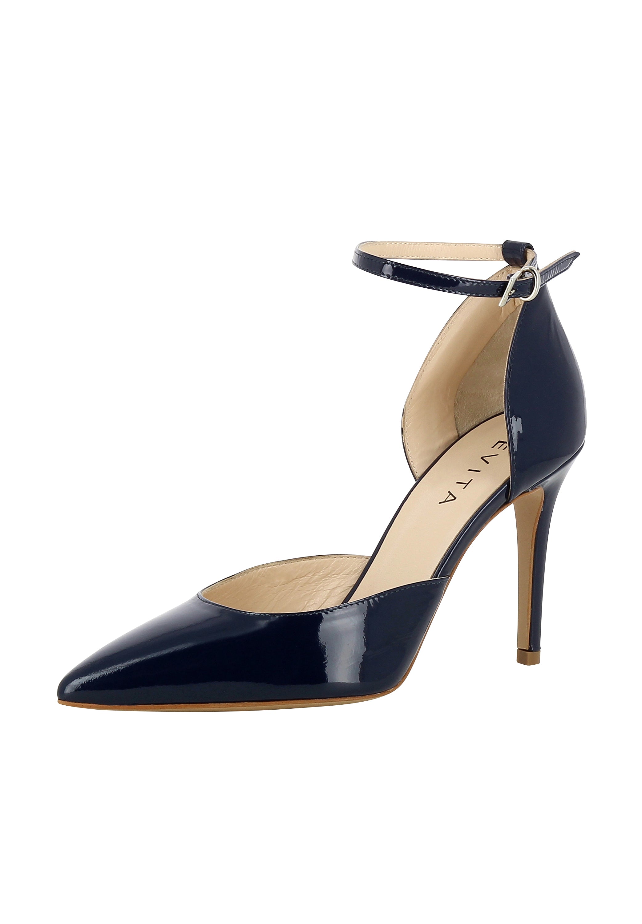 EMILIA Damen Pumps Halboffen - Lackleder dunkelblau