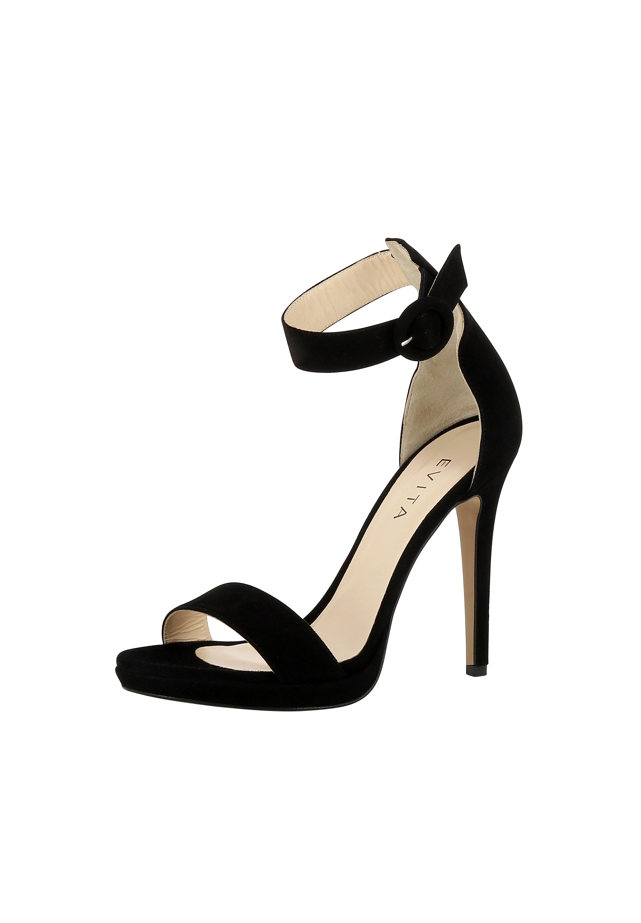 EVA Damen Sandalette - Rauleder schwarz