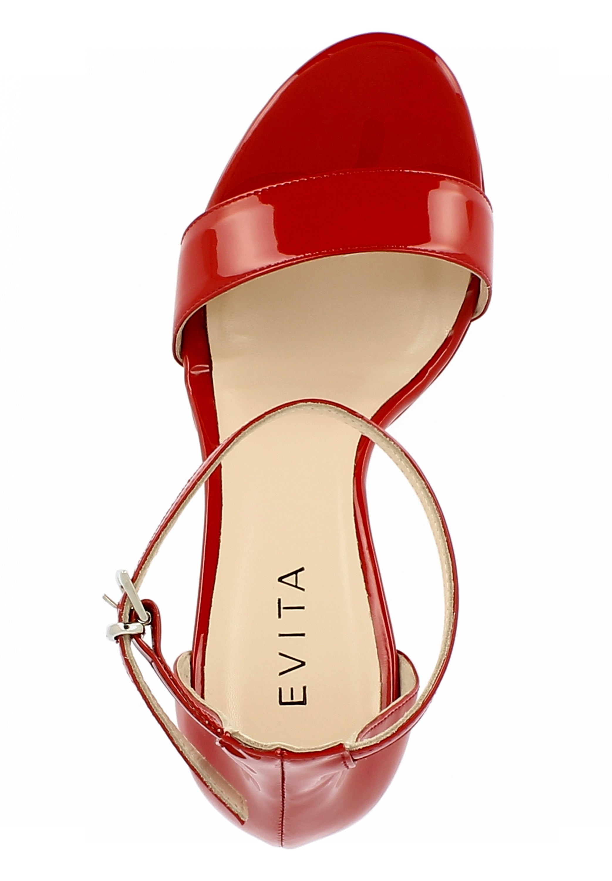 CANDIDA Damen Sandalette - Lackleder rot