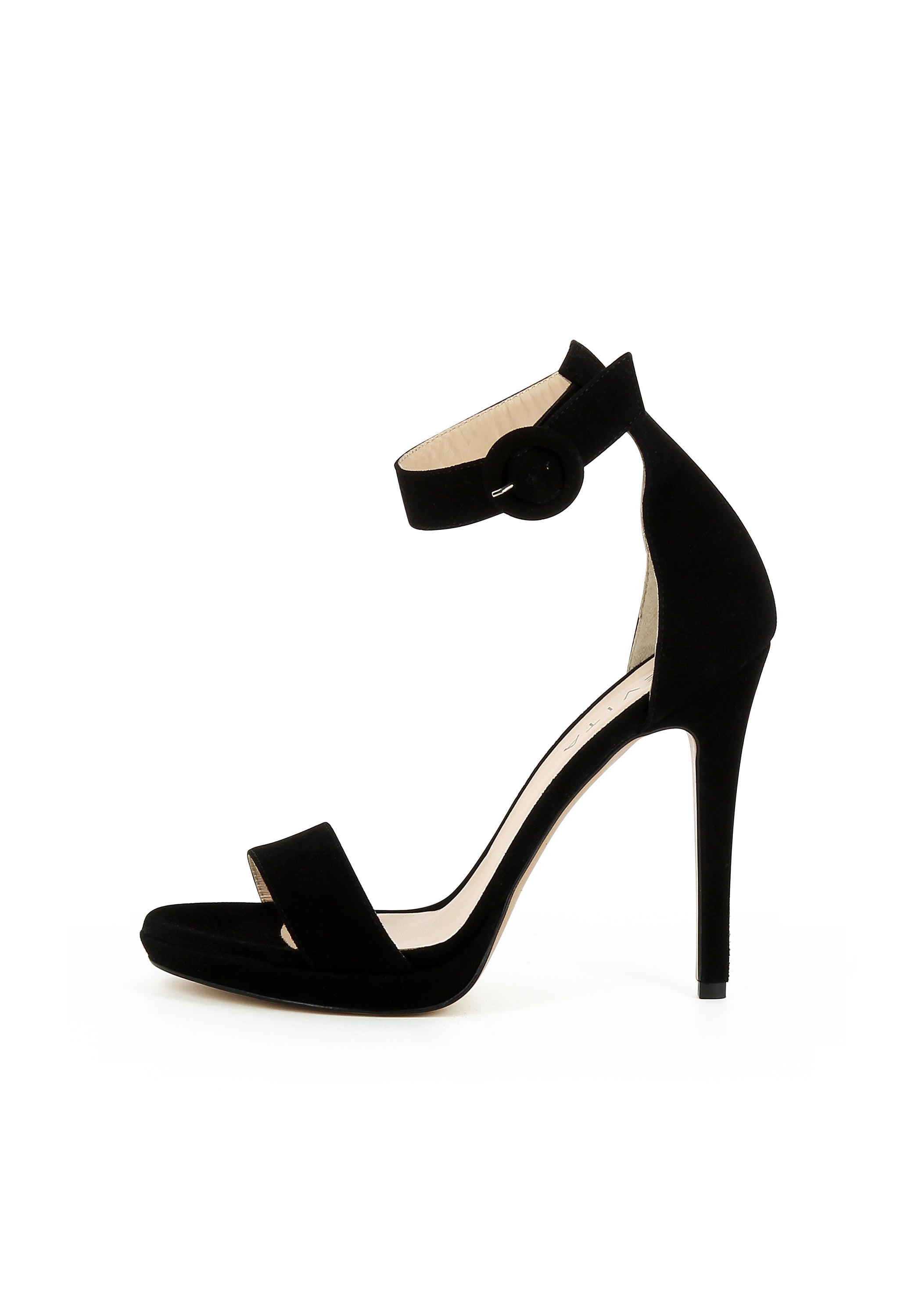 EVA Damen Sandalette - Rauleder schwarz