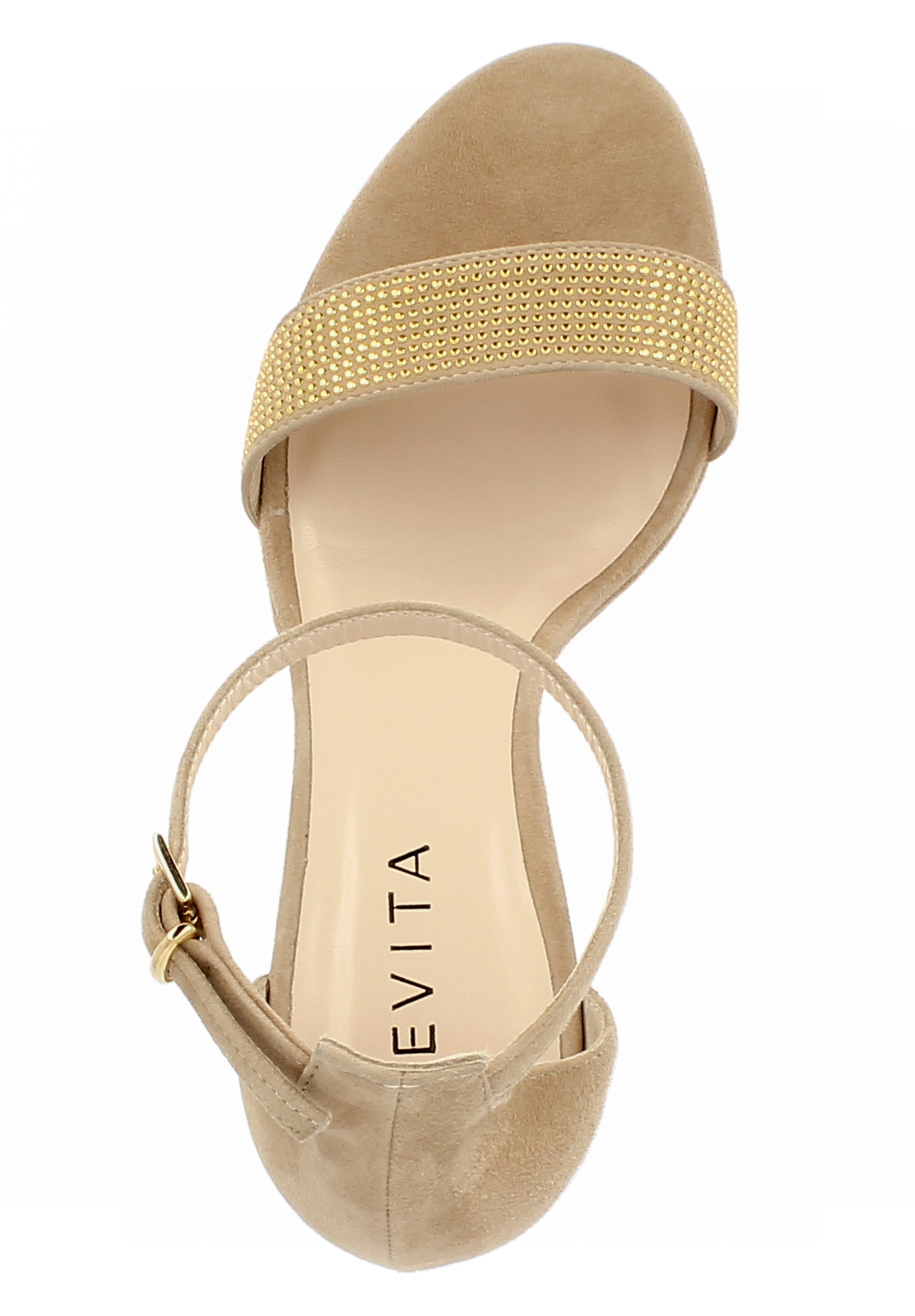 CANDIDA Damen Sandalette - Rauleder beige