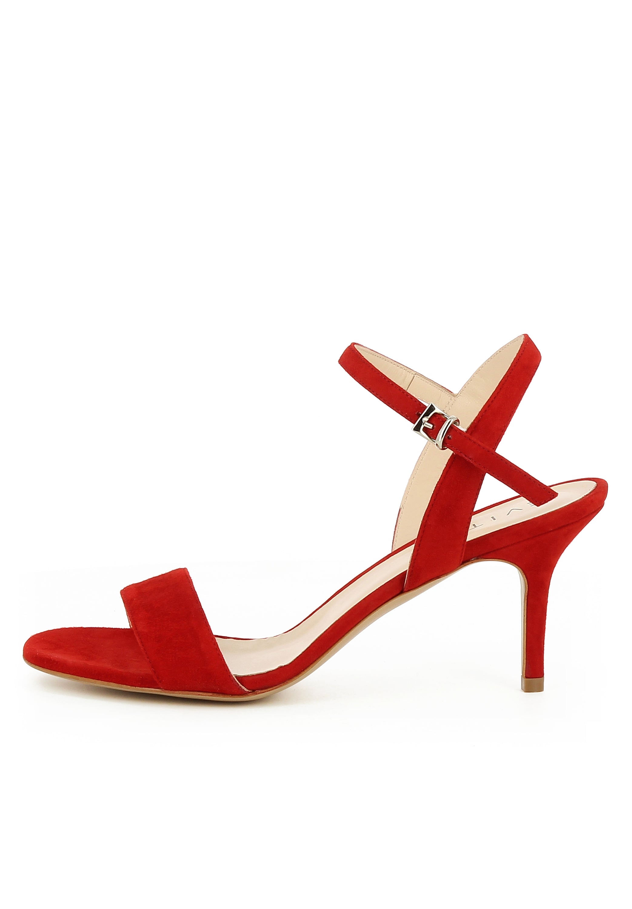 VERONICA Damen Sandalette - Rauleder rot