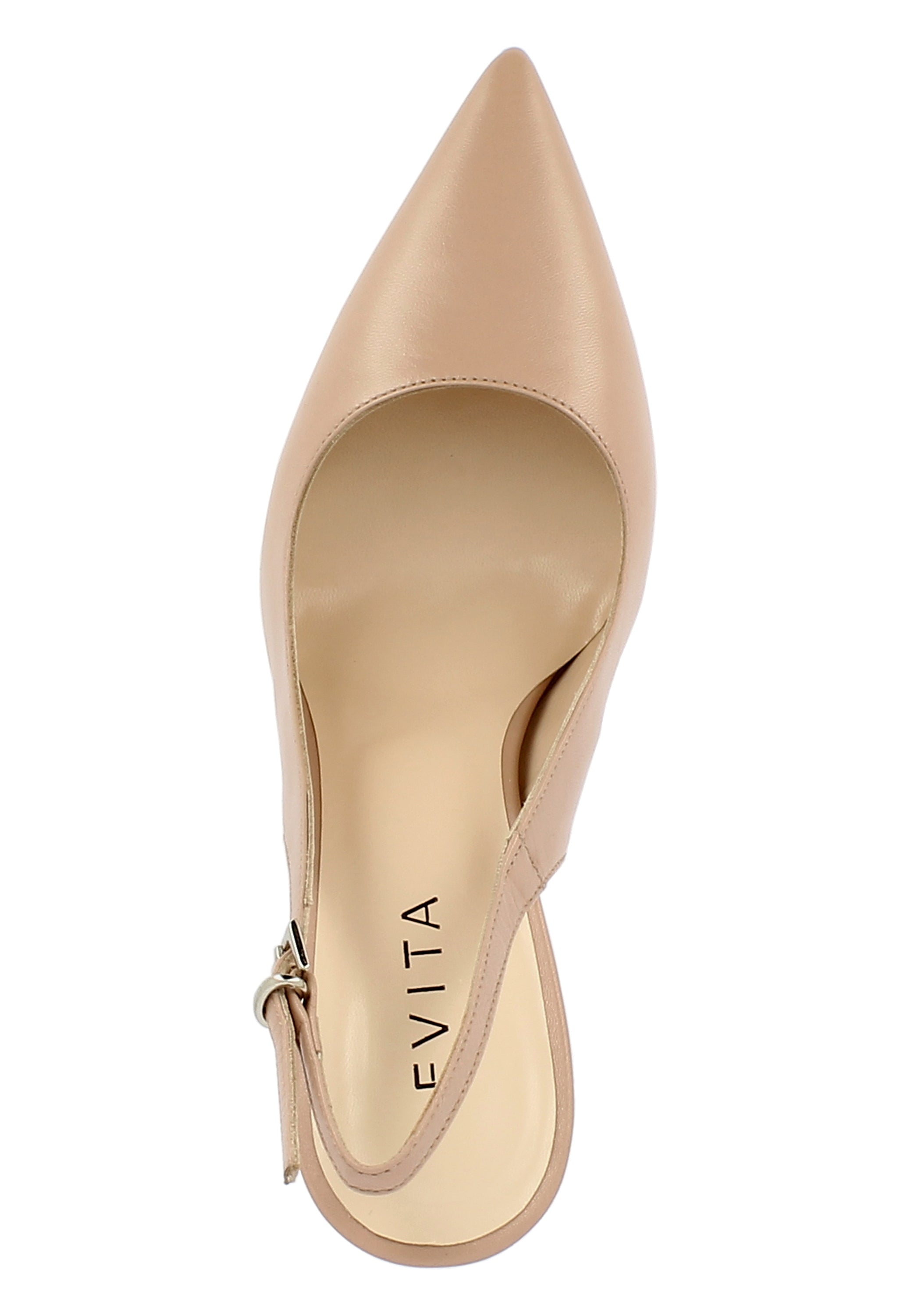 NATALIA Damen Sling Pumps - Glattleder nude