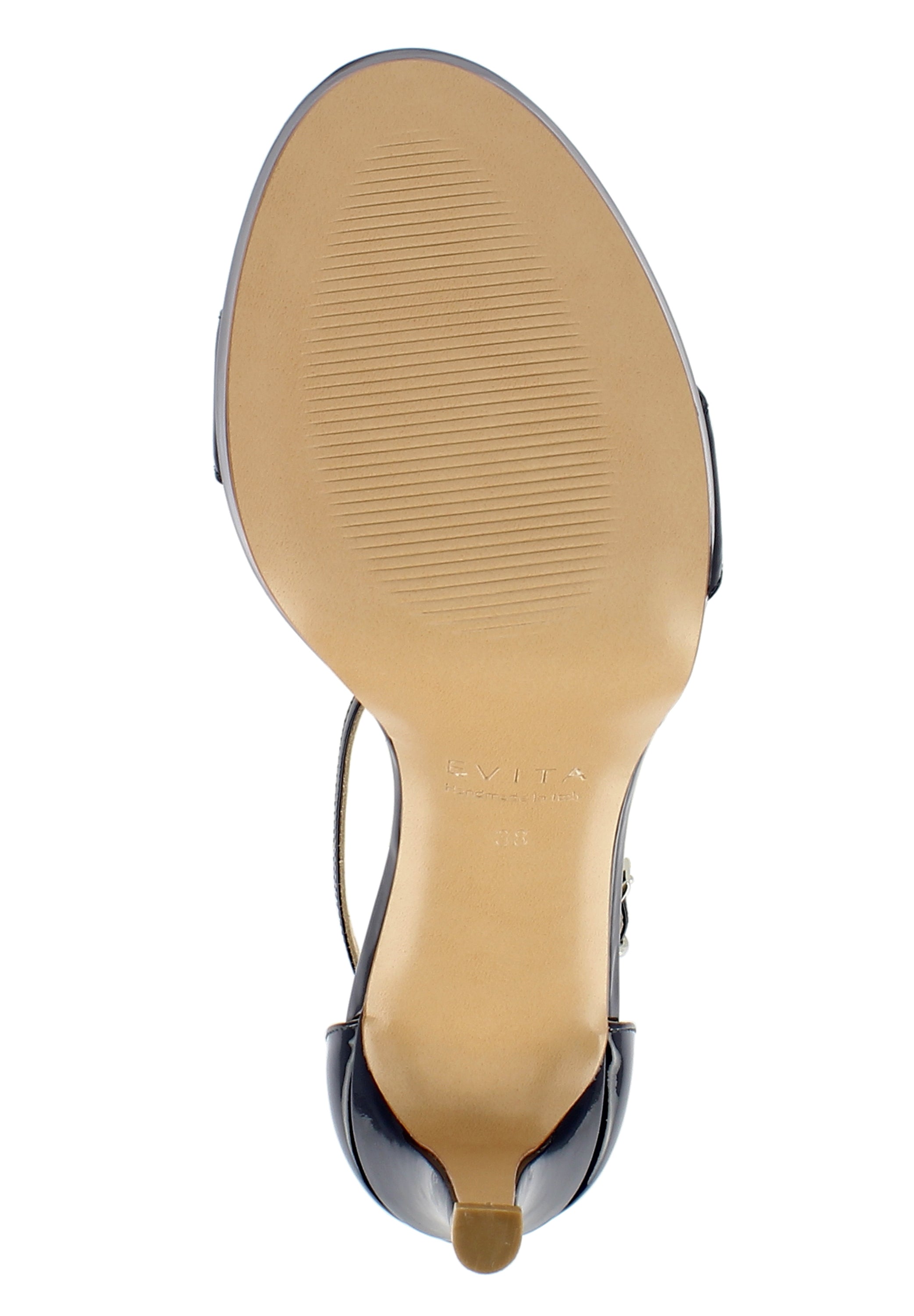 CANDIDA Damen Sandalette - Lackleder dunkelblau