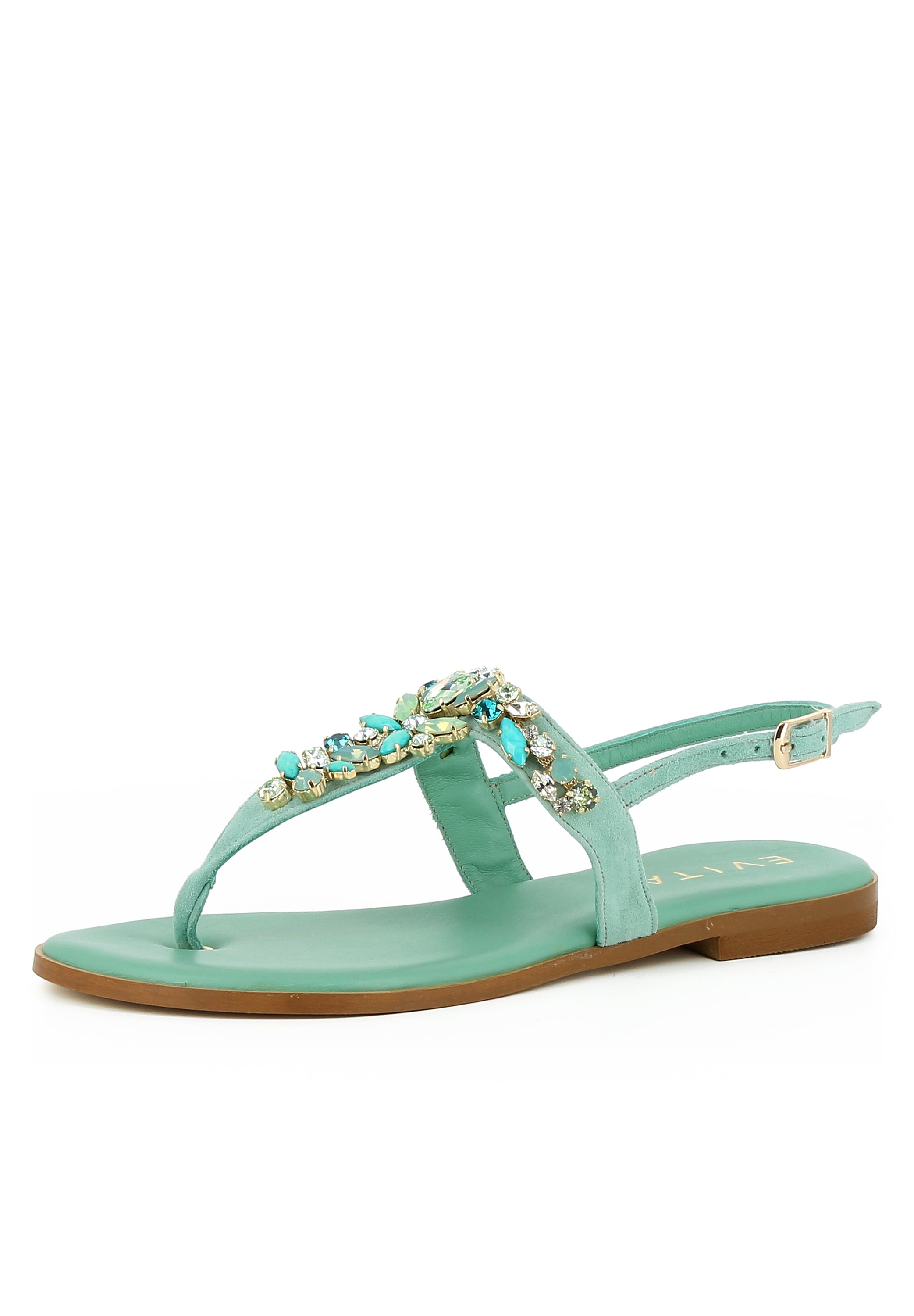 OLIMPIA Damen Sandale - Rauleder mint