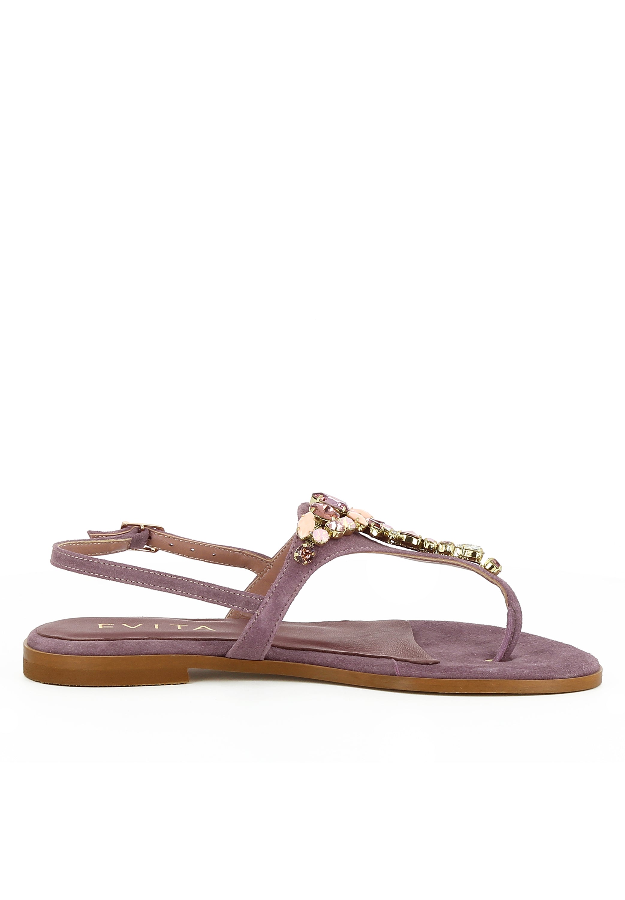 OLIMPIA Damen Sandale - Rauleder mauve