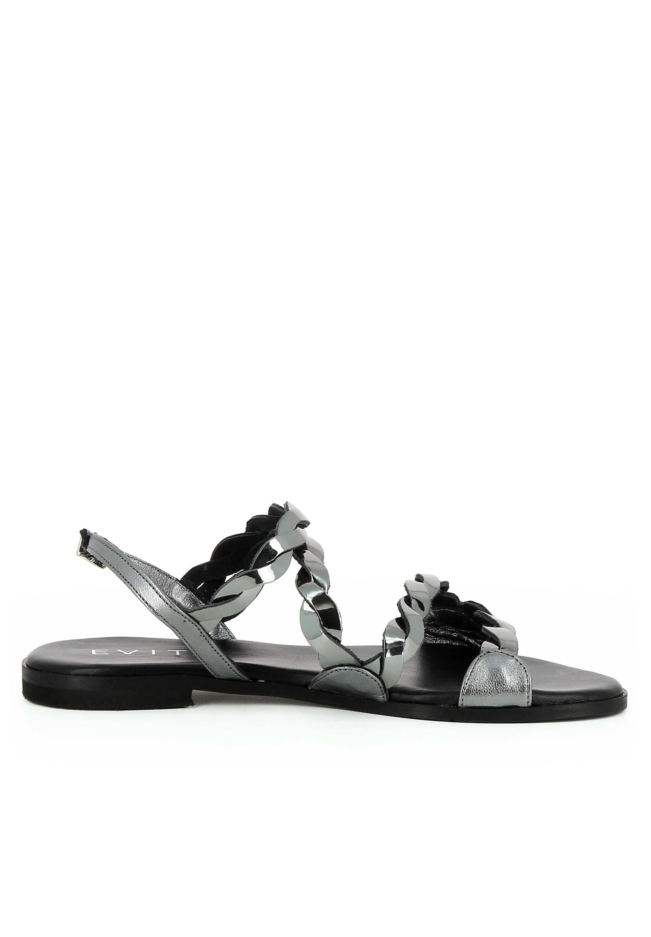 OLIMPIA Damen Sandale - Brushleder chrom
