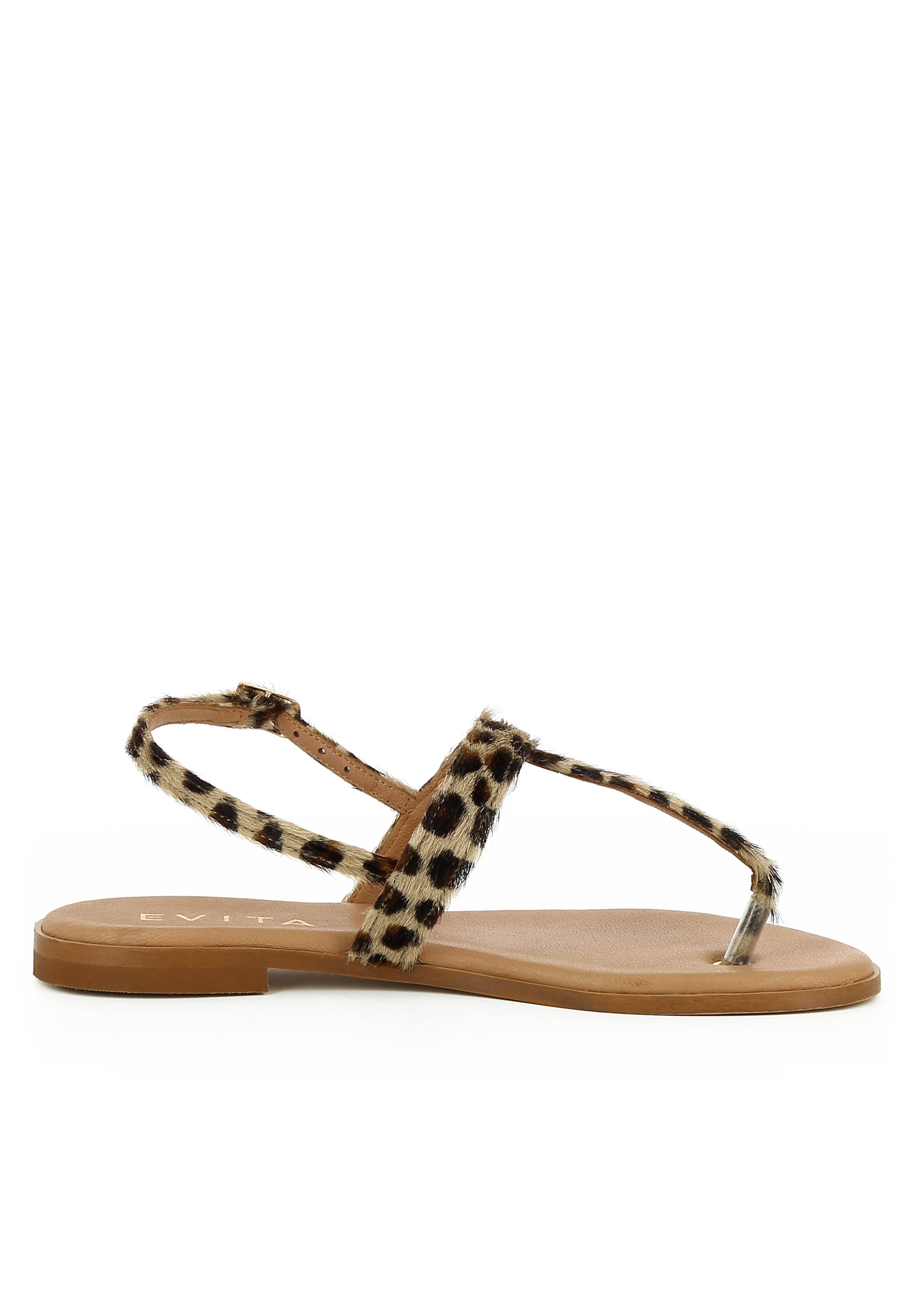 OLIMPIA Damen Sandale - Kalbshaar leopard