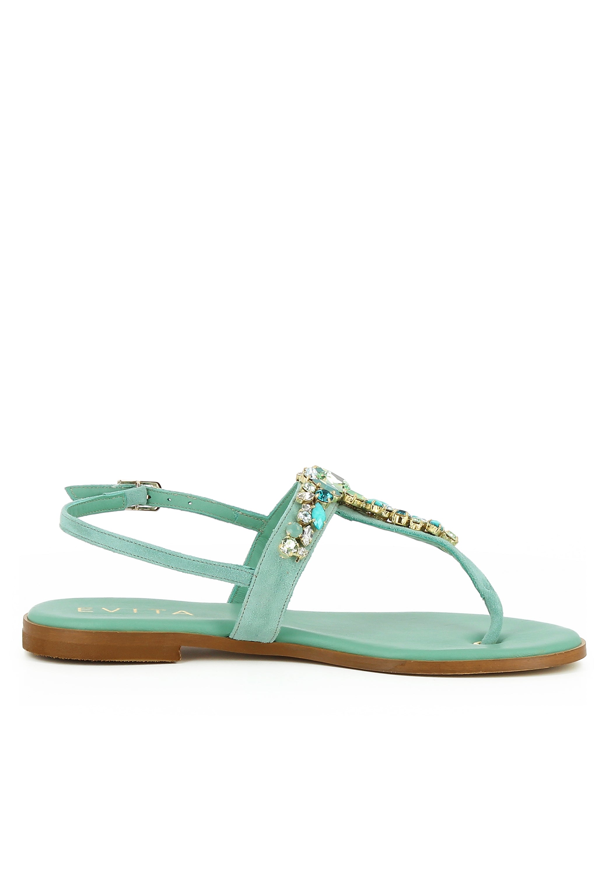 OLIMPIA Damen Sandale - Rauleder mint