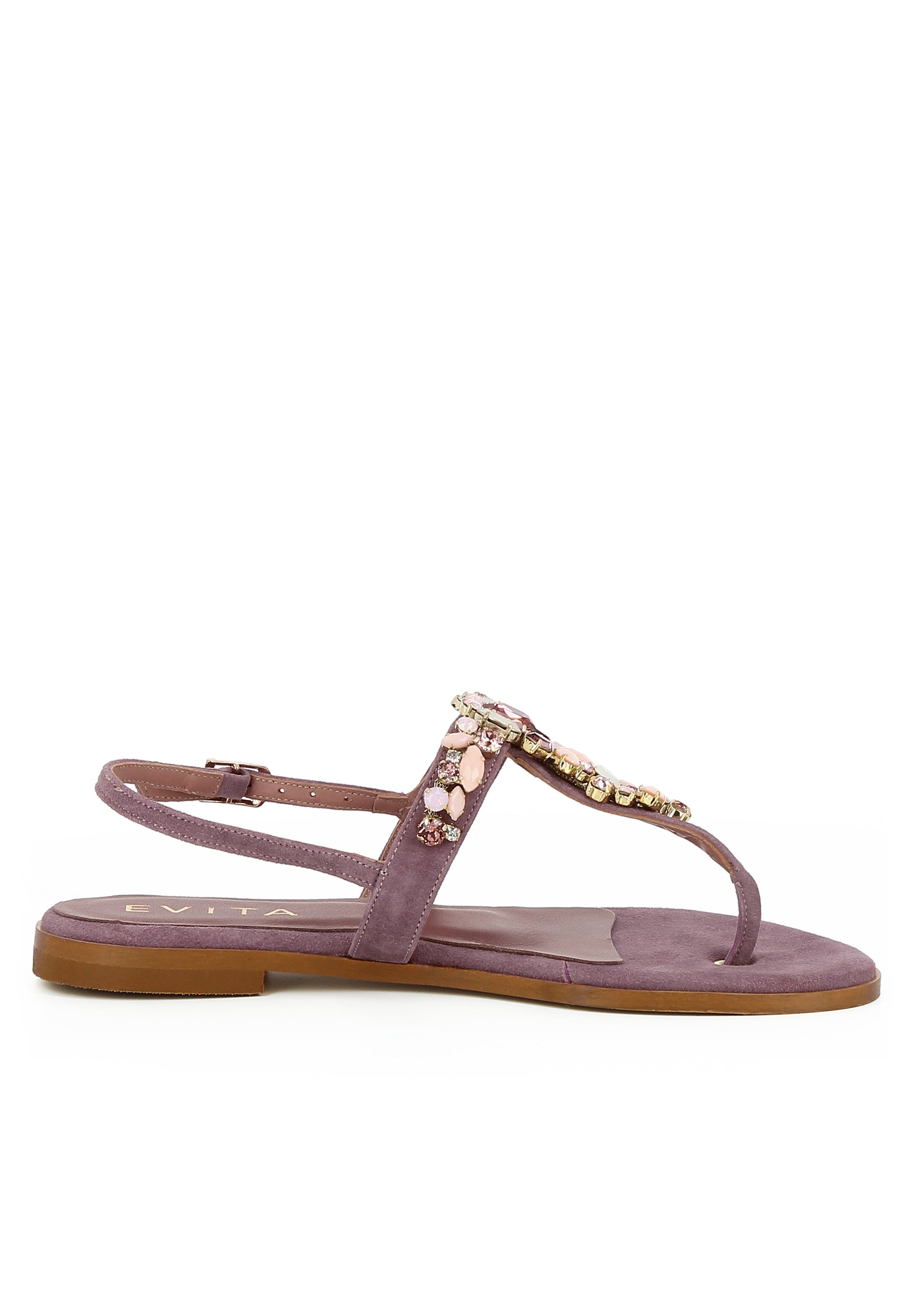 OLIMPIA Damen Sandale - Rauleder mauve