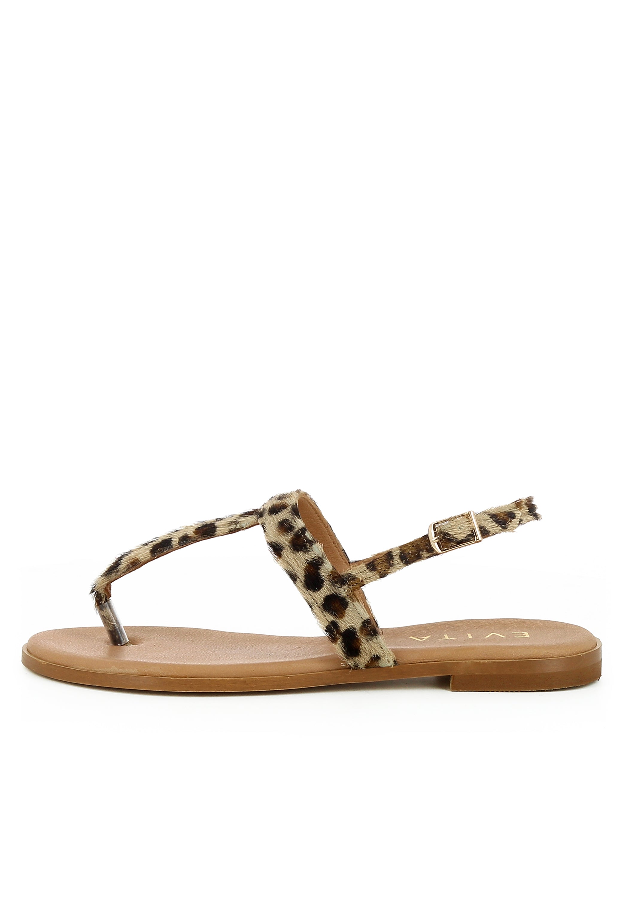 OLIMPIA Damen Sandale - Kalbshaar leopard