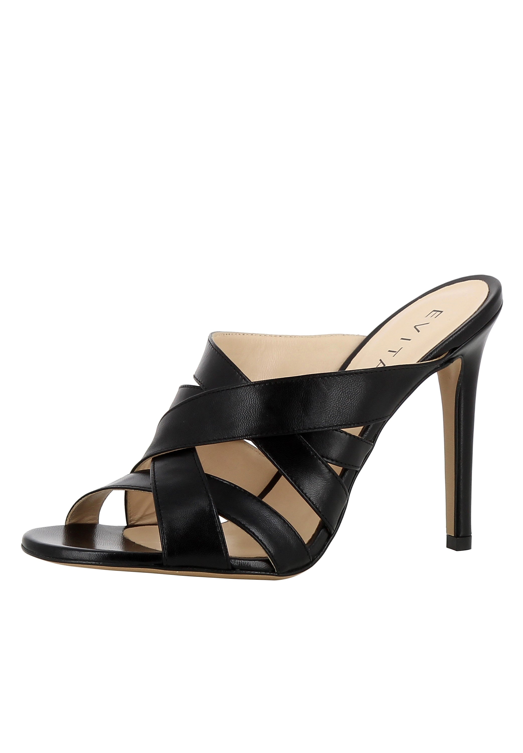 EVA Damen Sandalette - Glattleder schwarz