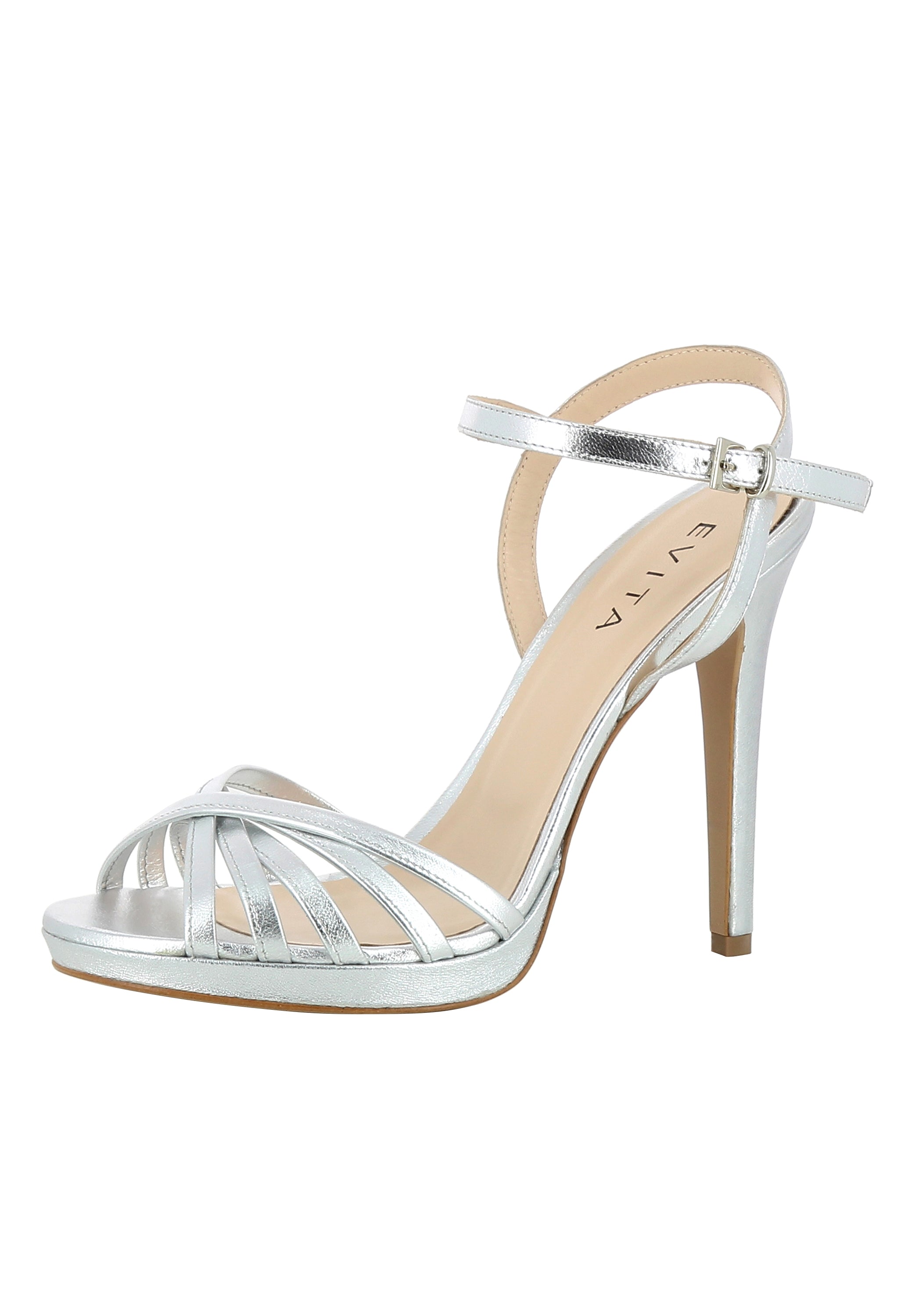 EVA Damen Sandalette - Glattleder silber