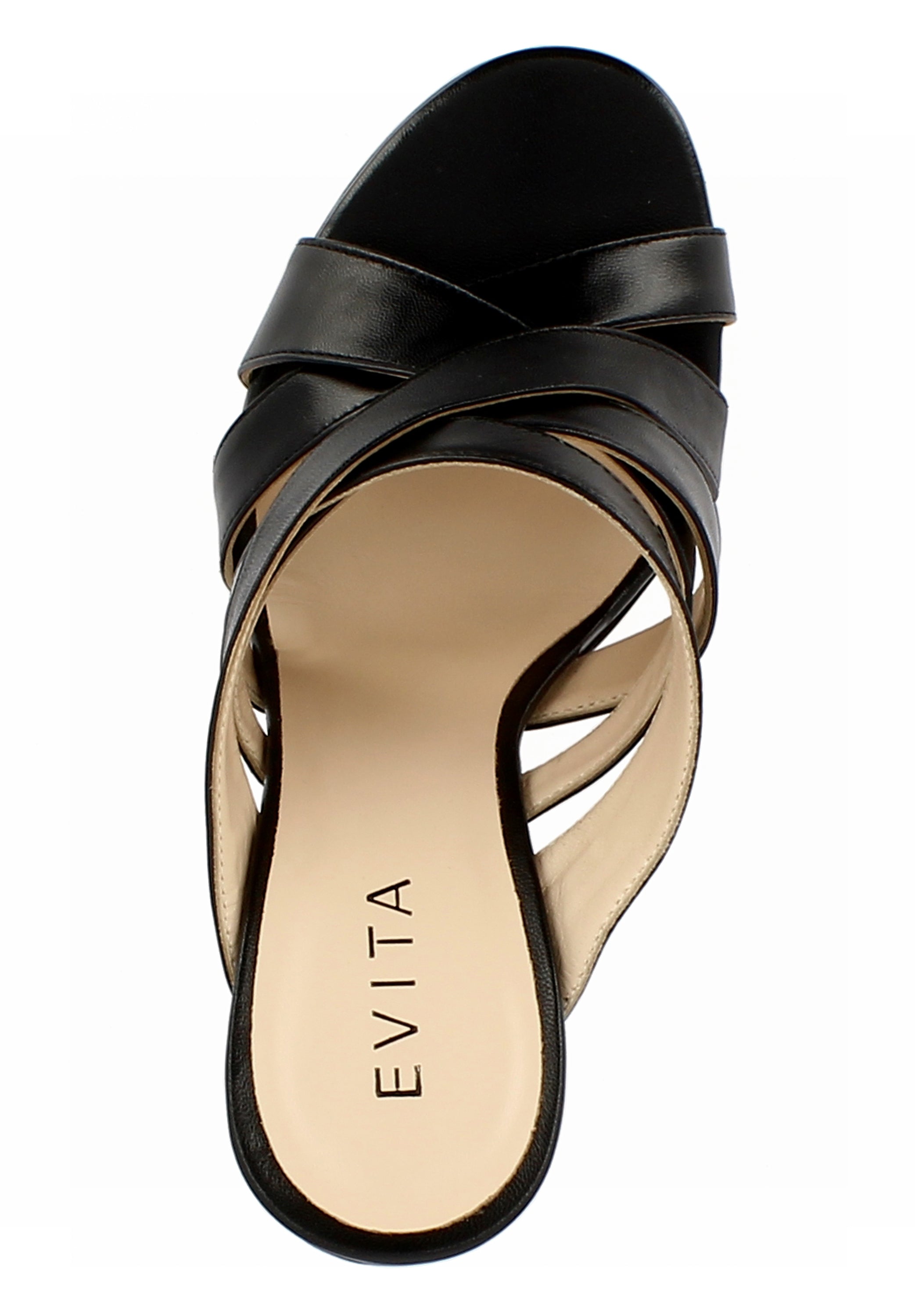 EVA Damen Sandalette - Glattleder schwarz