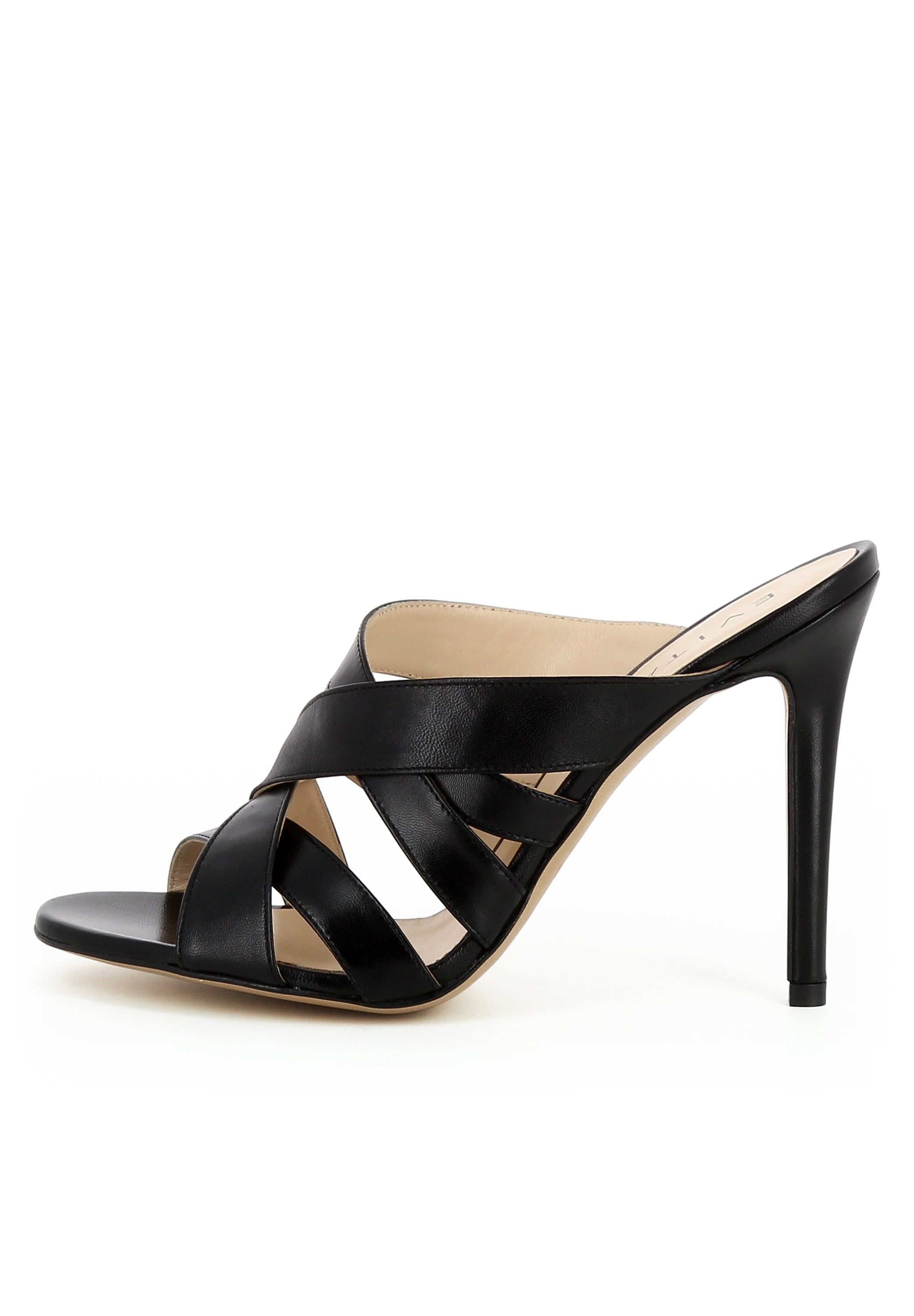 EVA Damen Sandalette - Glattleder schwarz