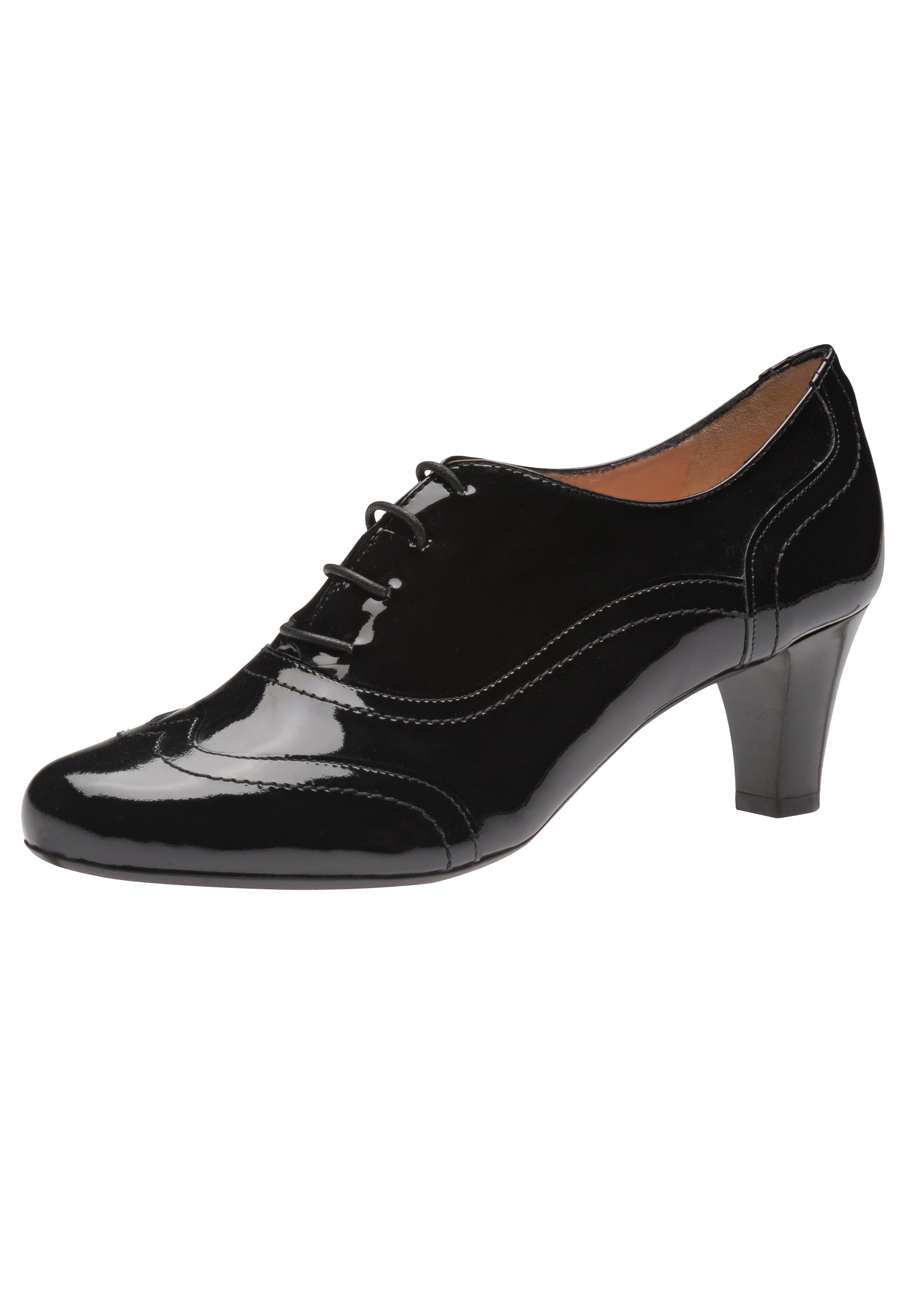 GIUSY Damen Schnürpumps - Lackleder schwarz